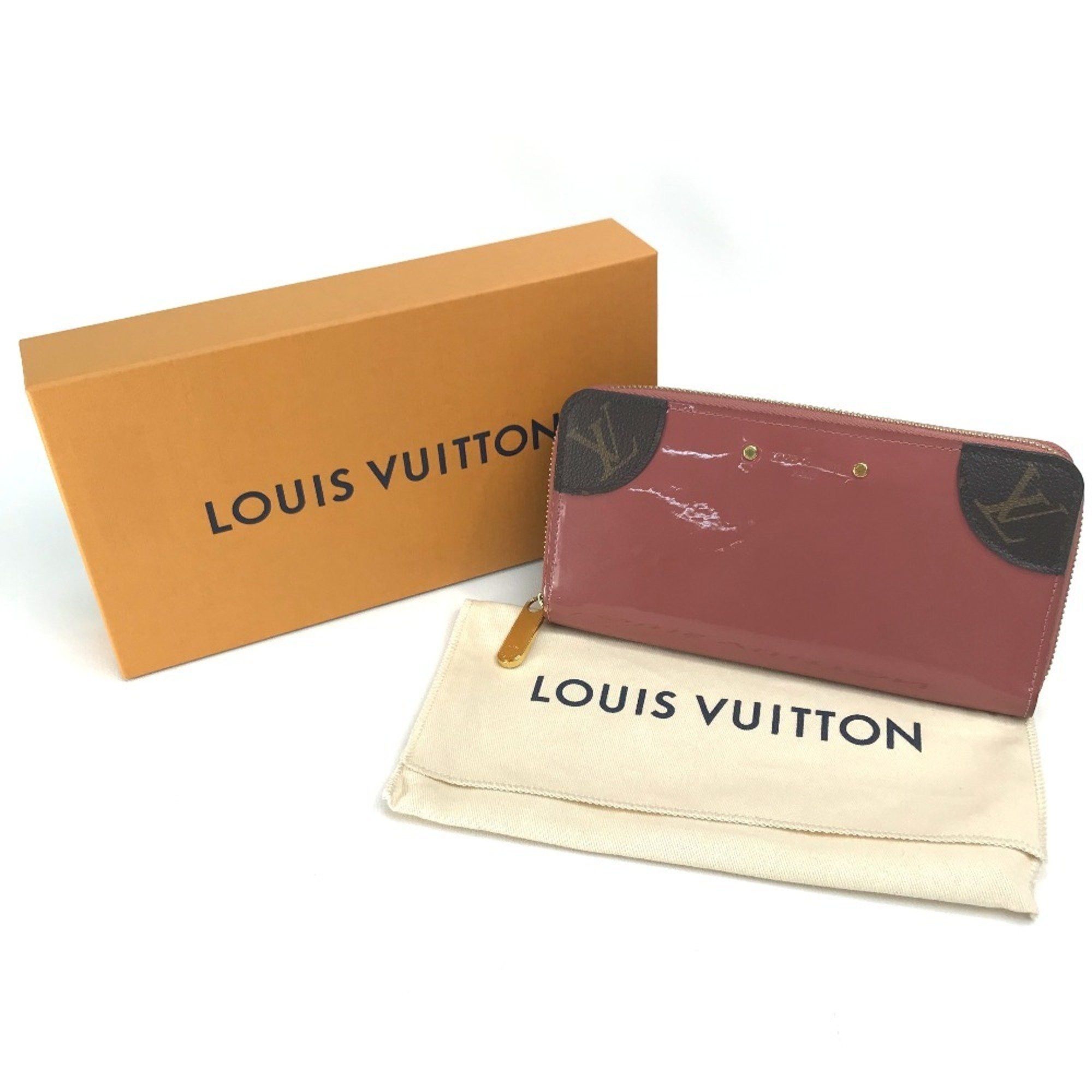 Louis Vuitton LOUIS VUITTON M62318 Monogram Zippy Venice Long Wallet in Patent Leather/Monogram Canvas, Women's, Vieux Rose, Pink Beige Size ONE SIZE - 12 Thumbnail