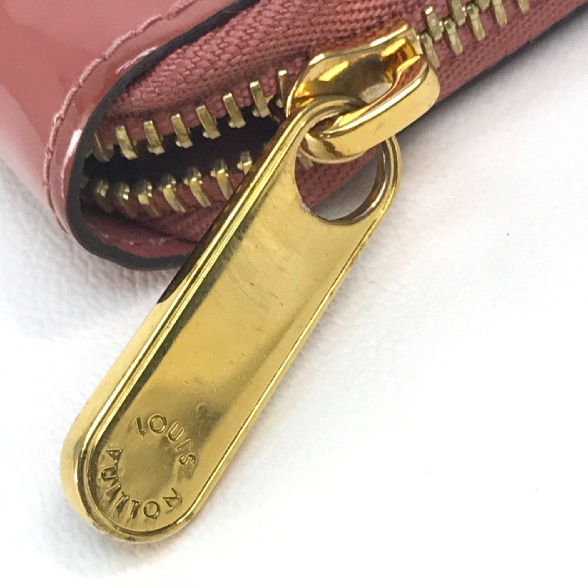 Louis Vuitton LOUIS VUITTON M62318 Monogram Zippy Venice Long Wallet in Patent Leather/Monogram Canvas, Women's, Vieux Rose, Pink Beige Size ONE SIZE - 4 Thumbnail