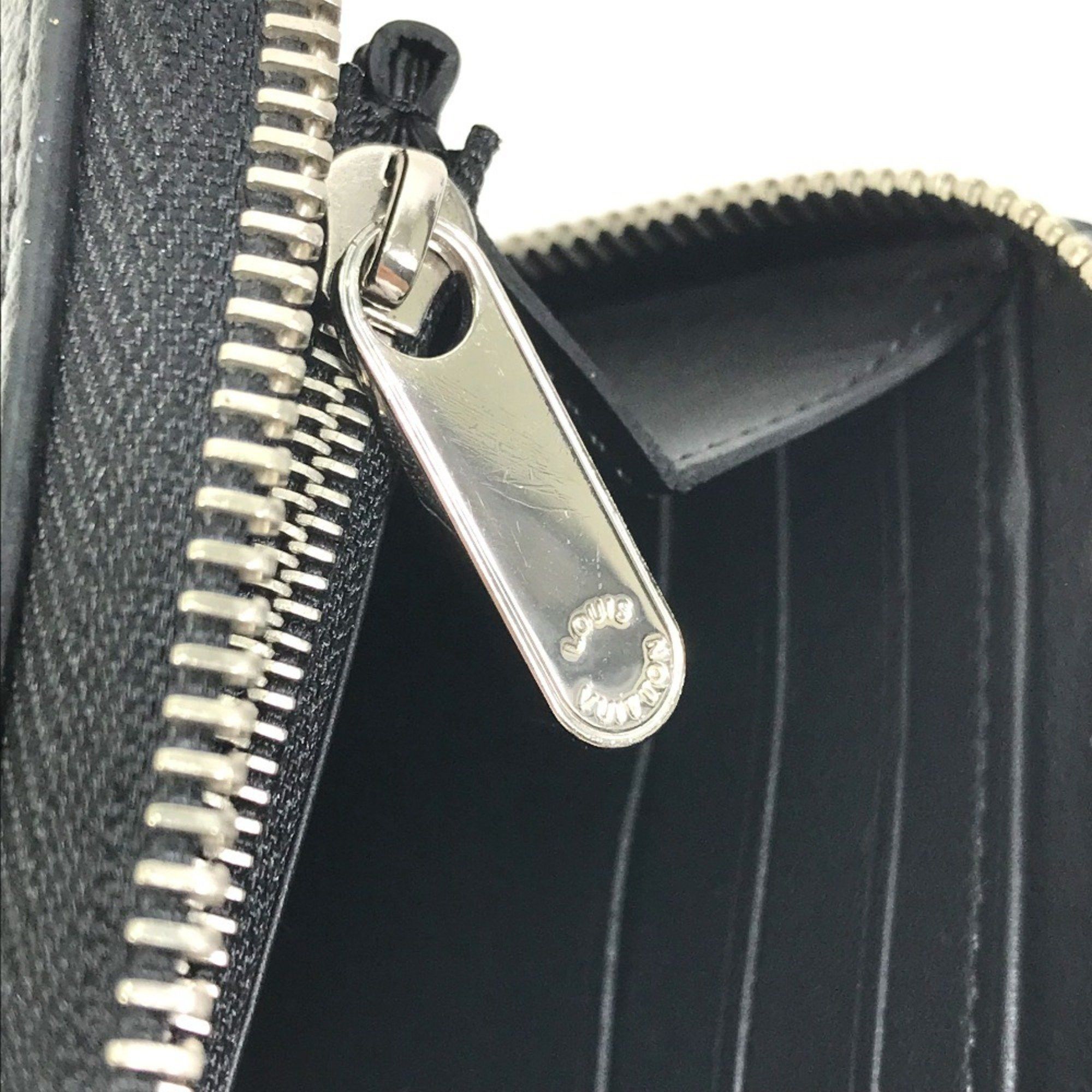 Louis Vuitton LOUIS VUITTON M61867 Monogram Mahina Zippy Wallet, Round Zipper Long Mahina, Women's, Black Size ONE SIZE - 10 Thumbnail
