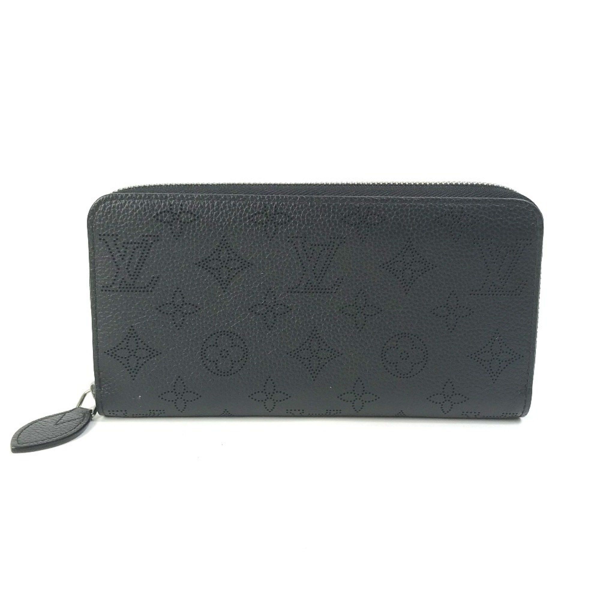Louis Vuitton LOUIS VUITTON M61867 Monogram Mahina Zippy Wallet, Round Zipper Long Mahina, Women's, Black Size ONE SIZE - 2 Thumbnail