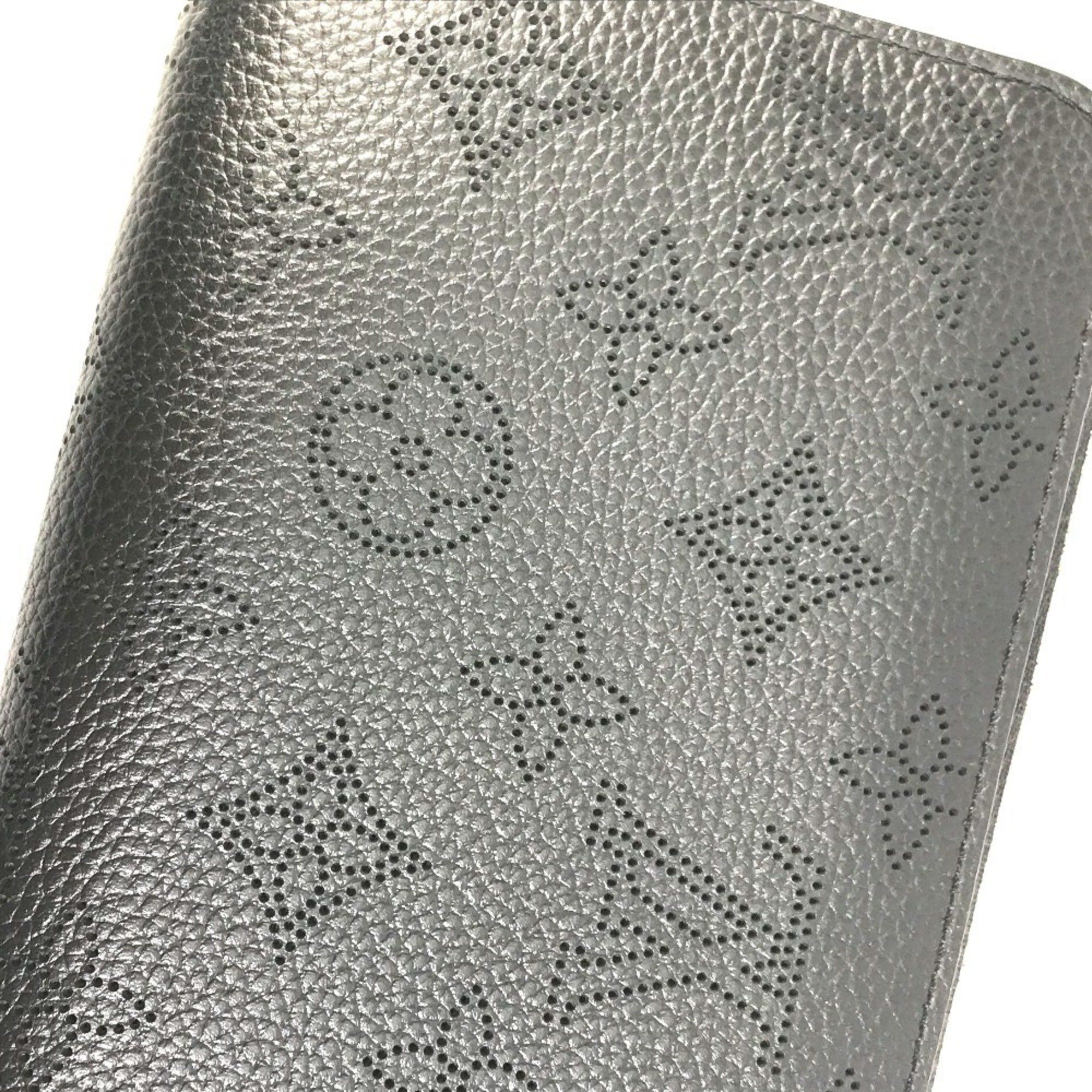 Louis Vuitton LOUIS VUITTON M61867 Monogram Mahina Zippy Wallet, Round Zipper Long Mahina, Women's, Black Size ONE SIZE - 5 Thumbnail