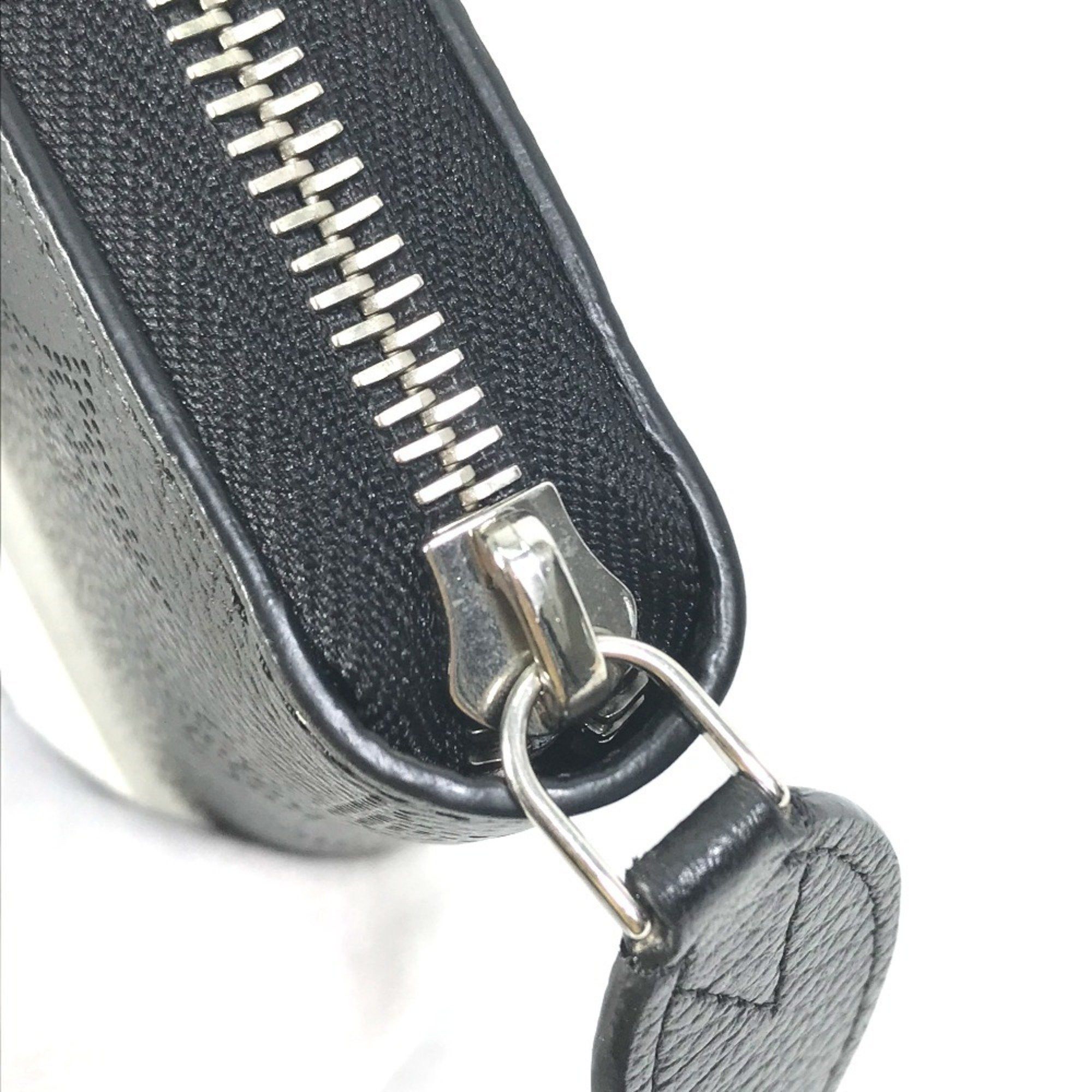 Louis Vuitton LOUIS VUITTON M61867 Monogram Mahina Zippy Wallet, Round Zipper Long Mahina, Women's, Black Size ONE SIZE - 4 Thumbnail