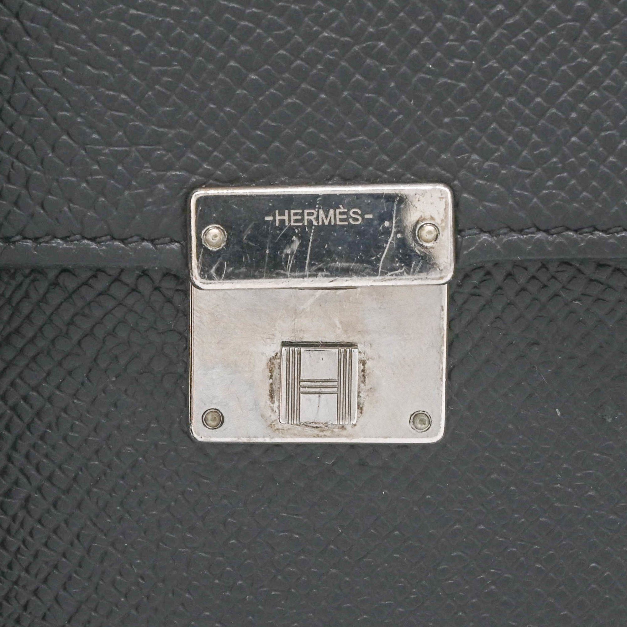 HERMES Click 16 Mini Shoulder Bag with Pouch Wallet in Epsom Leather, Black #C