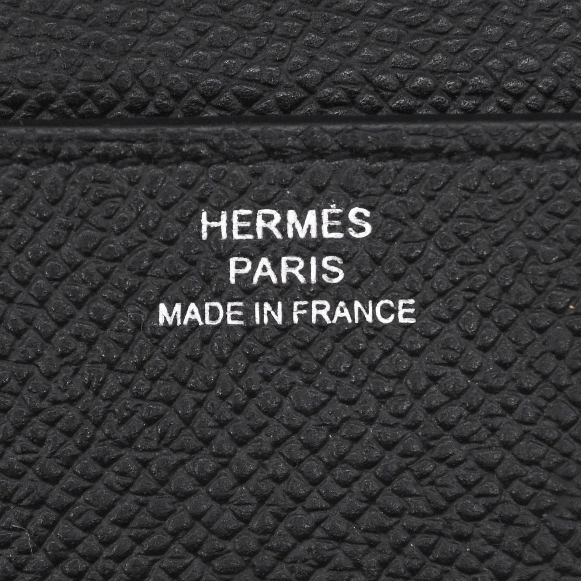 HERMES Click 16 Mini Shoulder Bag with Pouch Wallet in Epsom Leather, Black #C