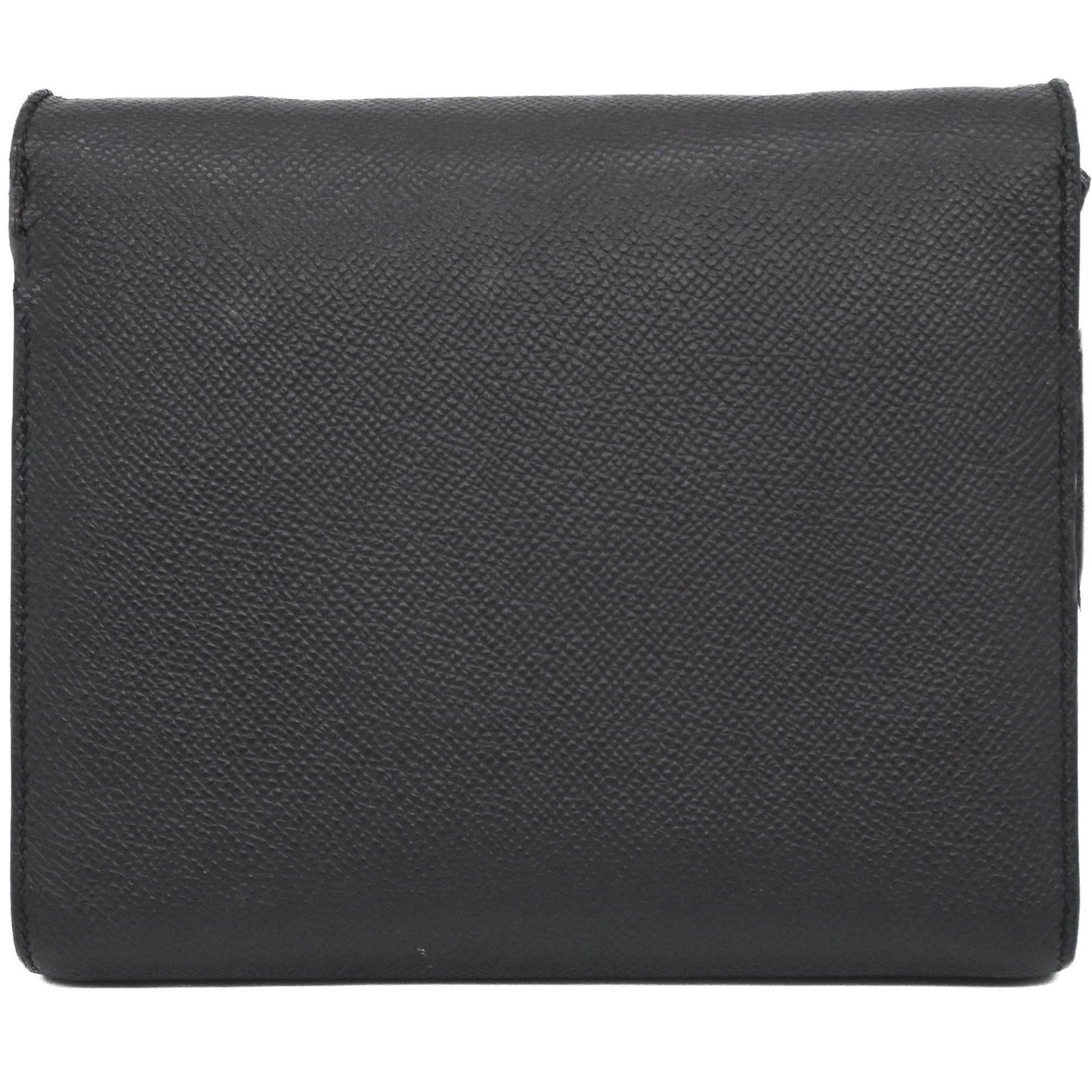 HERMES Click 16 Mini Shoulder Bag with Pouch Wallet in Epsom Leather, Black #C