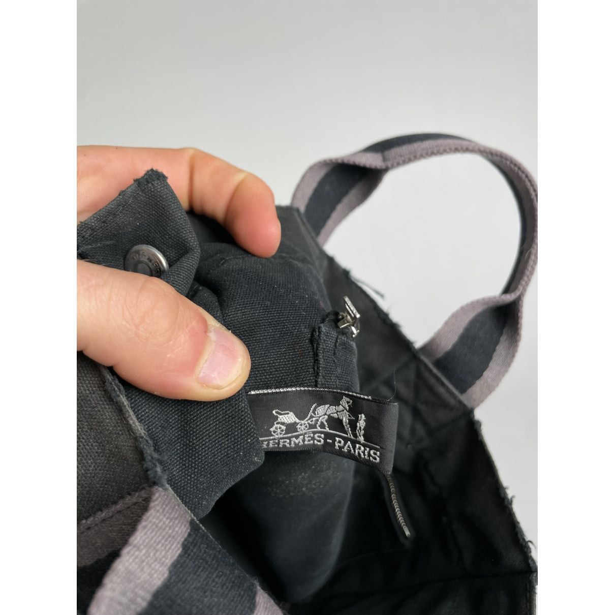 Other Hermès Black Cotton Handbag Size ONE SIZE - 3 Thumbnail