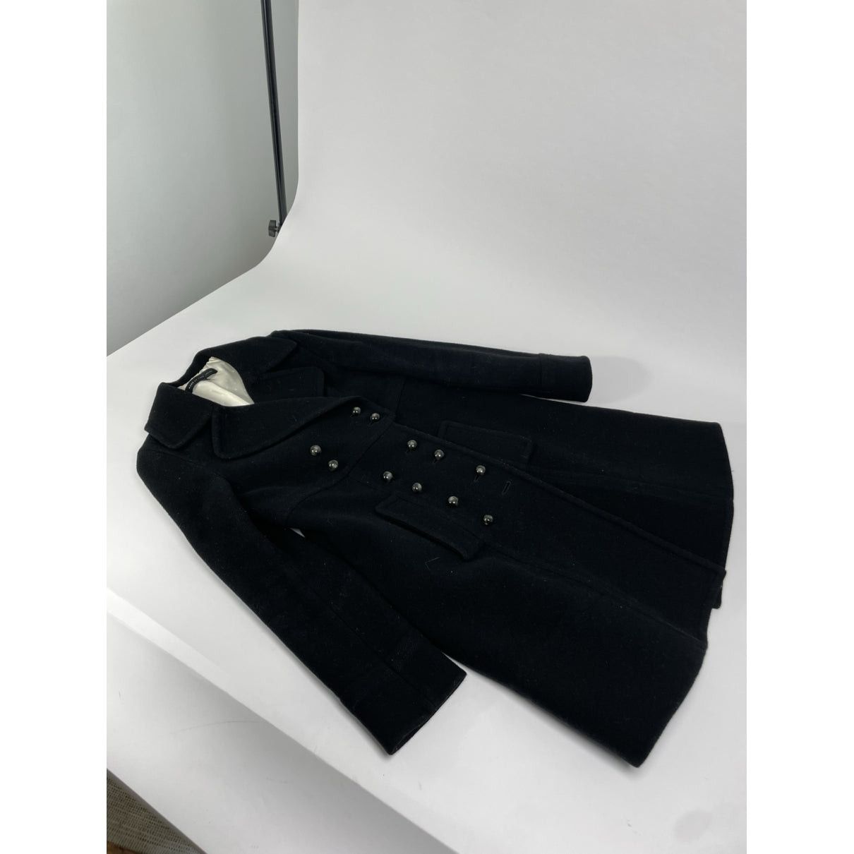 Marc Jacobs Anthracite Wool Trench Coat Size XS / US 0-2 / IT 36-38 - 2 Thumbnail