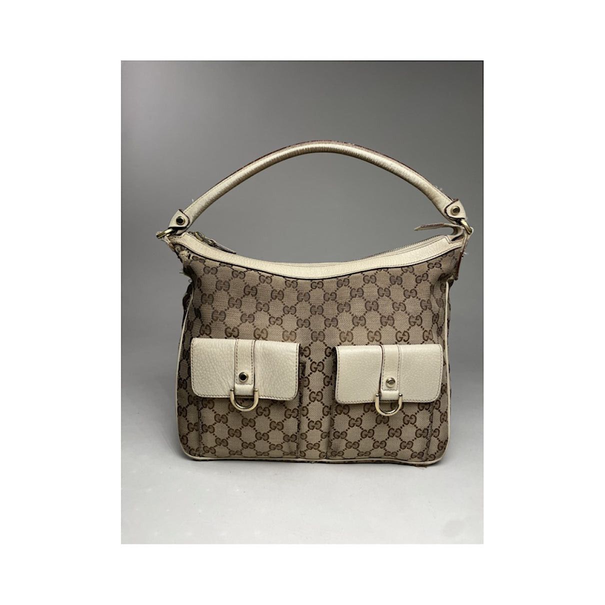 Gucci Jackie Vintage Beige Leather Handbag Size ONE SIZE - 3 Thumbnail