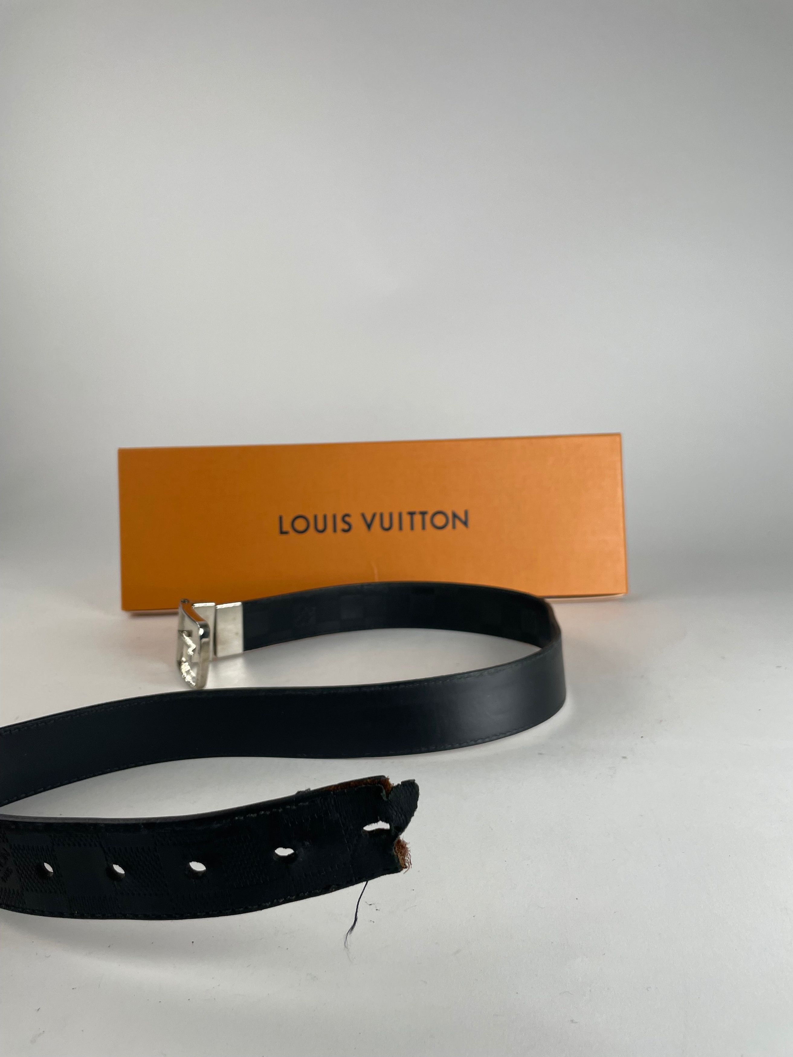 Louis Vuitton vintage Damier Monogram Leather Belt Black Size ONE SIZE - 6 Thumbnail