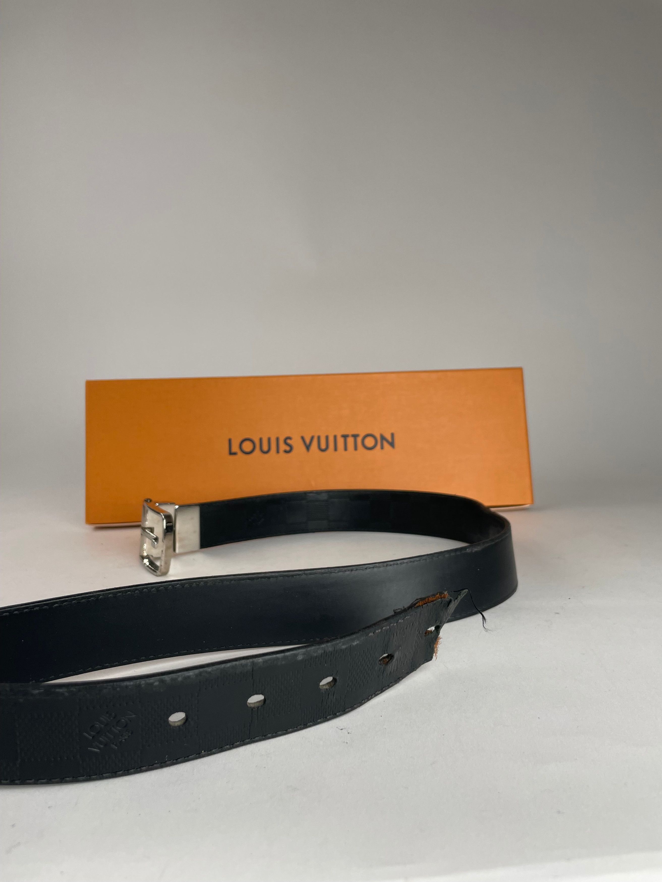 Louis Vuitton vintage Damier Monogram Leather Belt Black Size ONE SIZE - 9 Thumbnail