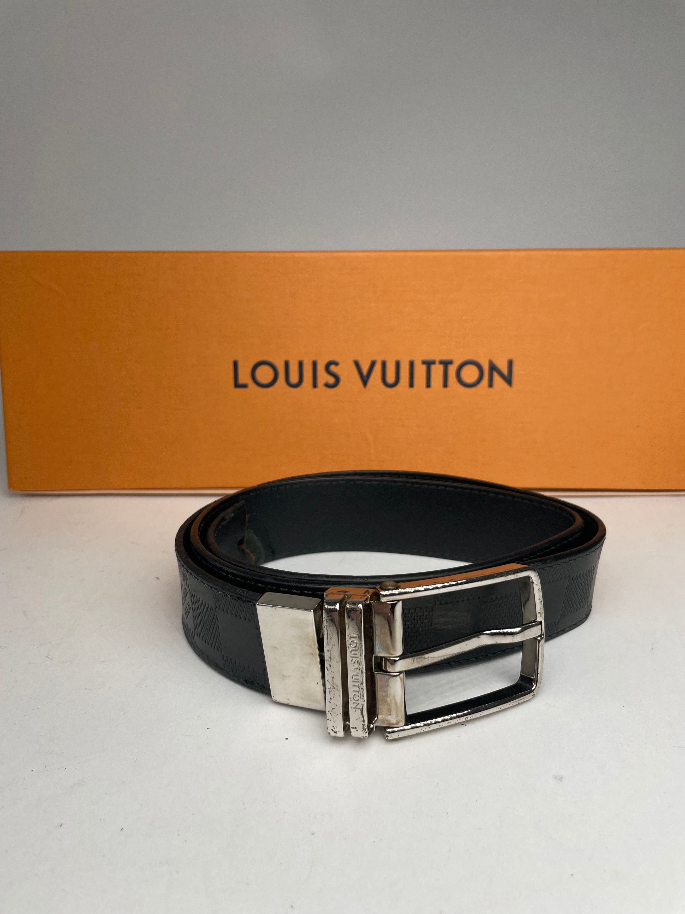 Louis Vuitton vintage Damier Monogram Leather Belt Black Size ONE SIZE - 7 Thumbnail