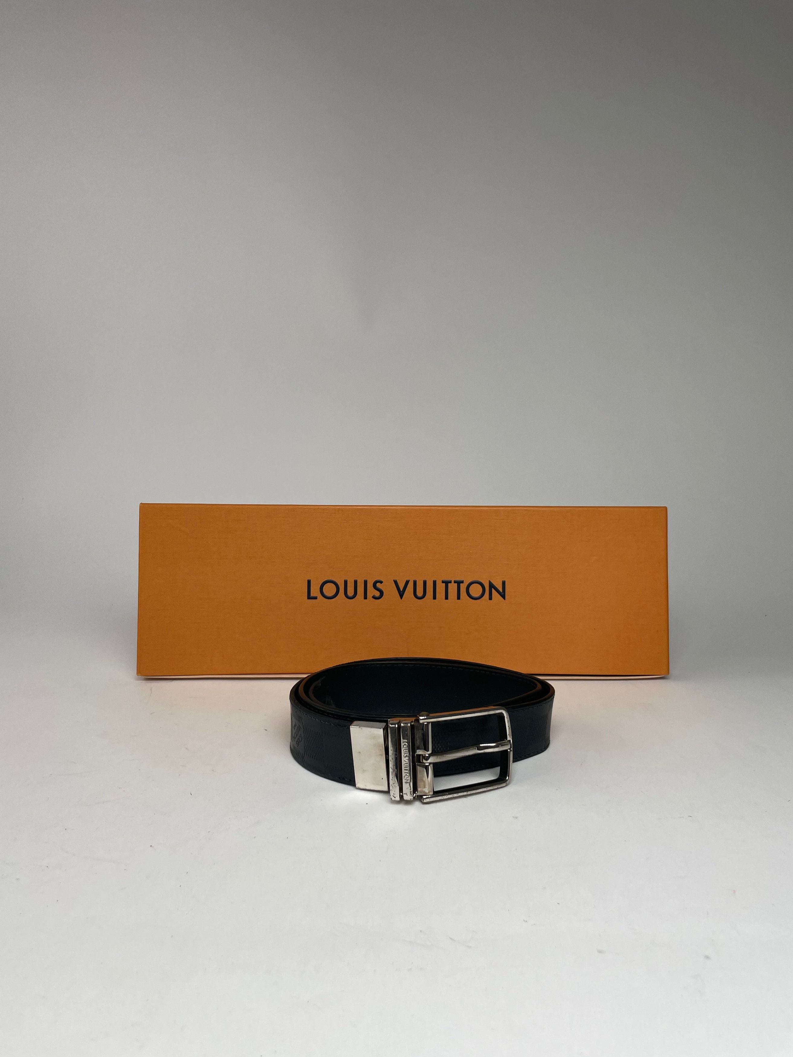 Louis Vuitton vintage Damier Monogram Leather Belt Black Size ONE SIZE - 10 Thumbnail