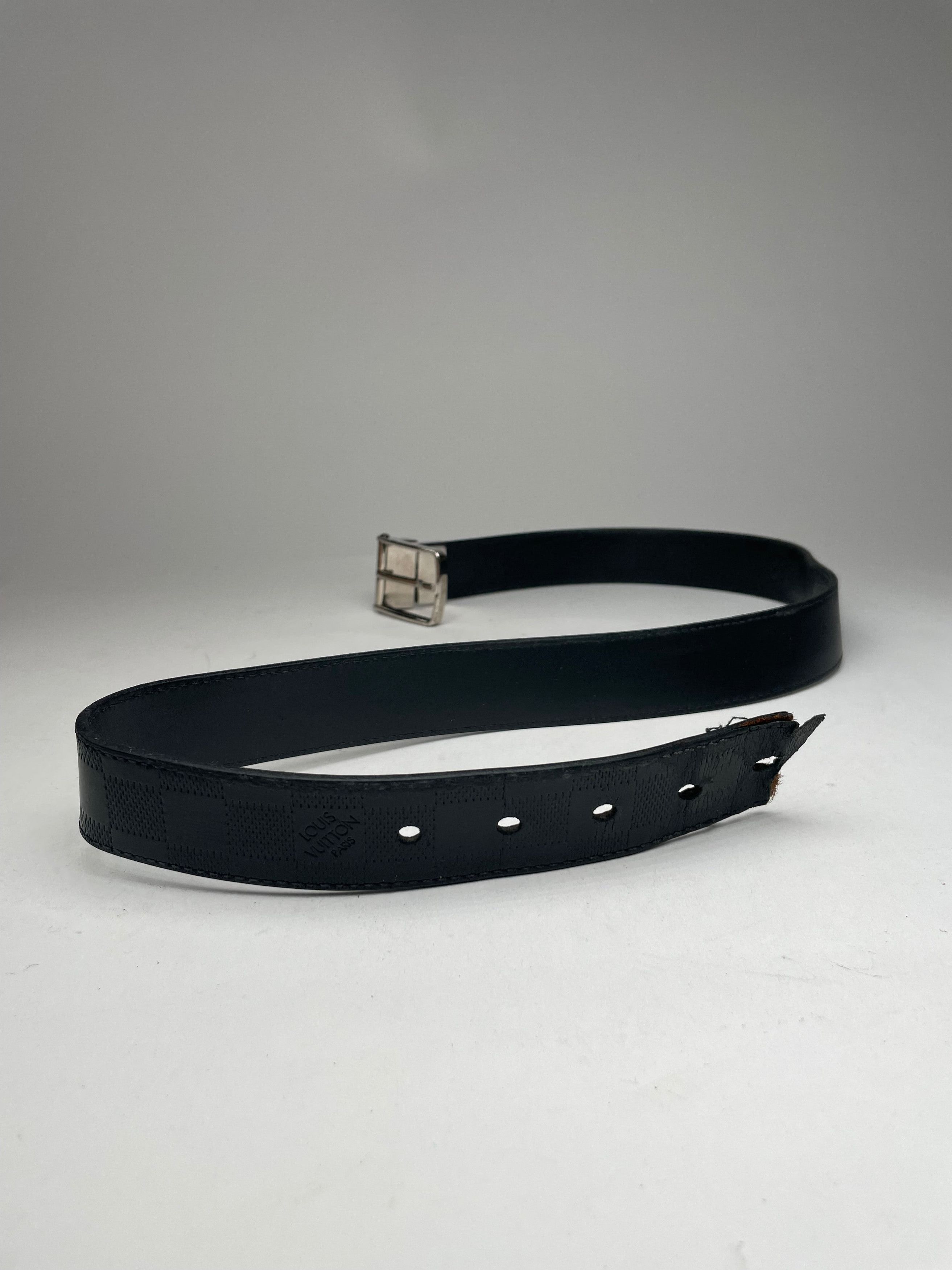 Louis Vuitton vintage Damier Monogram Leather Belt Black Size ONE SIZE - 5 Thumbnail