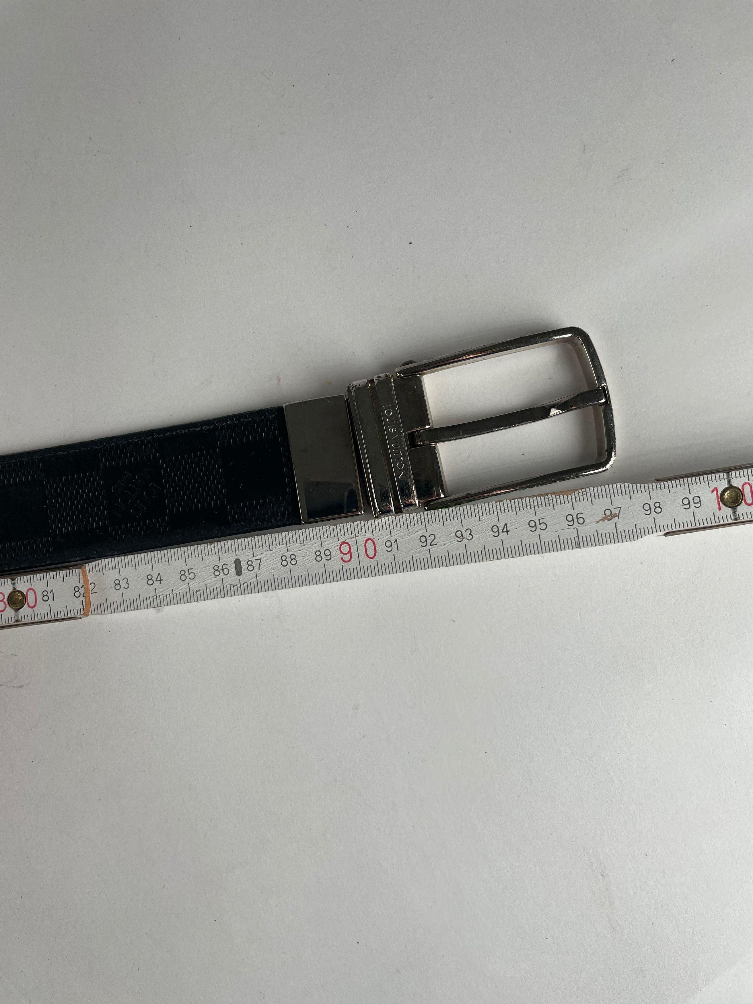 Louis Vuitton vintage Damier Monogram Leather Belt Black Size ONE SIZE - 4 Thumbnail