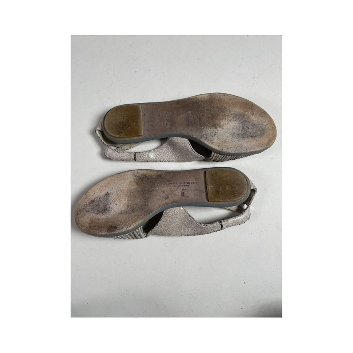 Dries Van Noten Beige Leather Ballet Flat Size US 5.5 / IT 35.5 - 2 Thumbnail