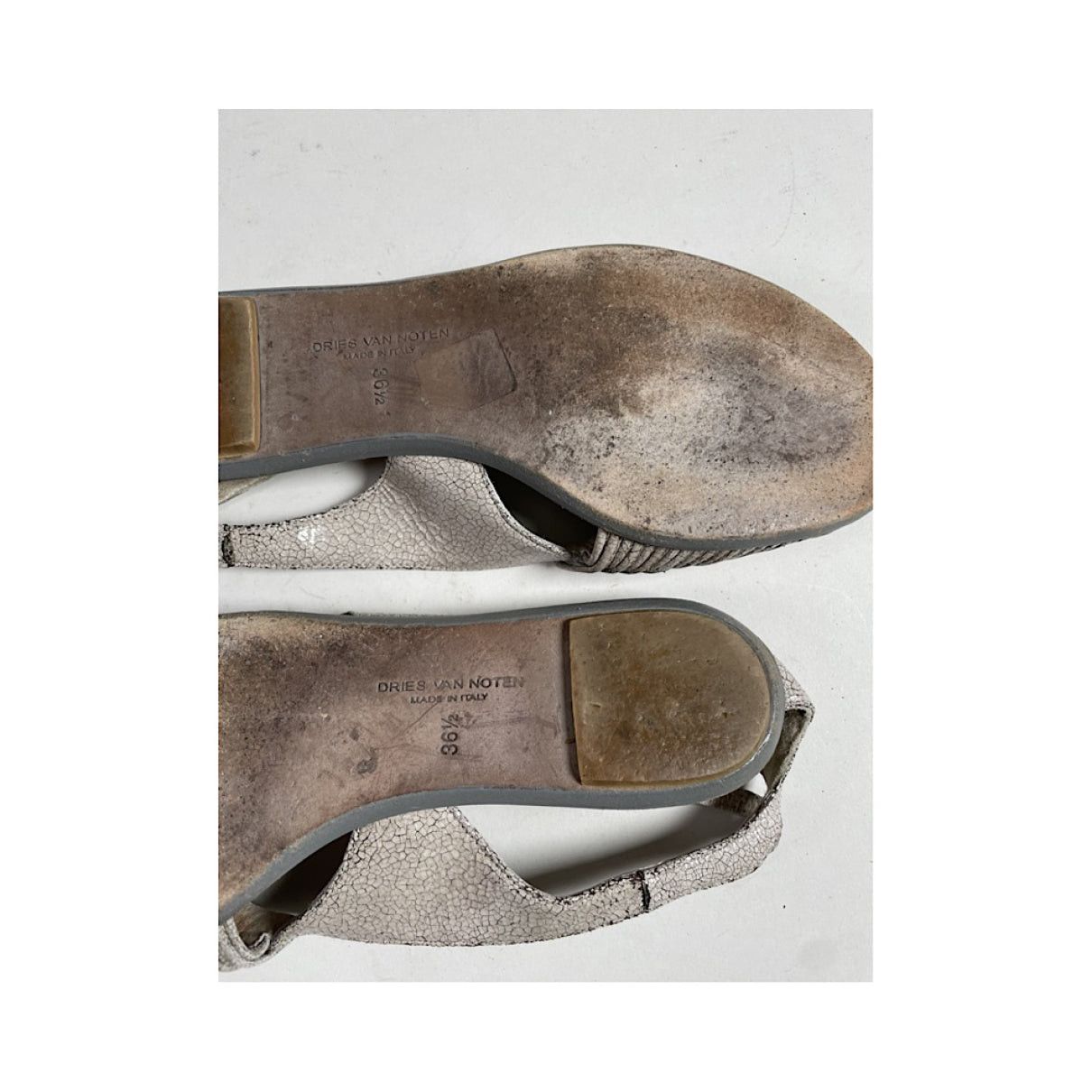 Dries Van Noten Beige Leather Ballet Flat Size US 5.5 / IT 35.5 - 3 Thumbnail