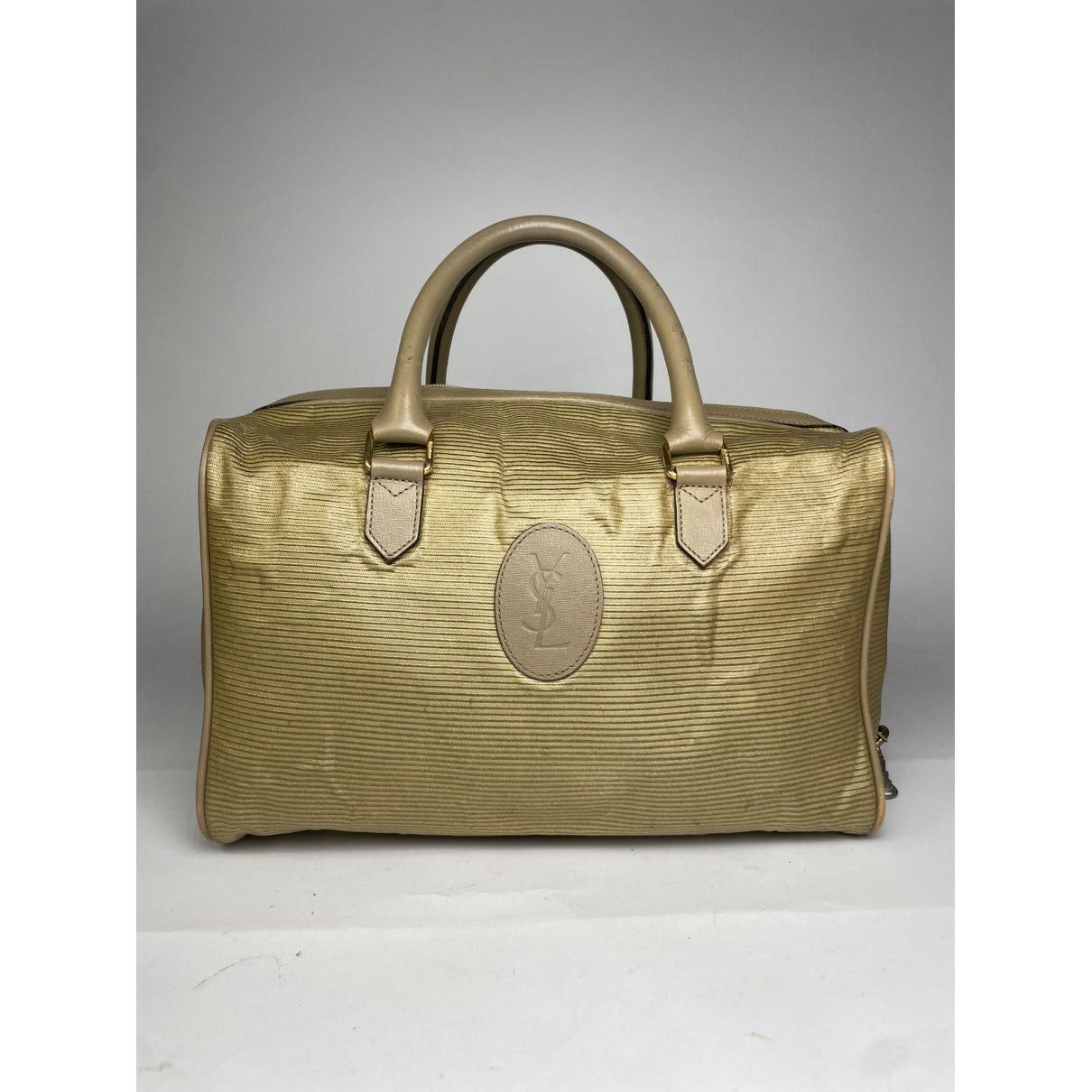 Yves Saint Laurent Gold Leather Travel Bag Size ONE SIZE - 4 Thumbnail