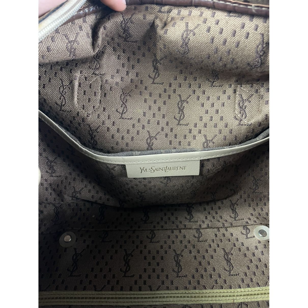 Yves Saint Laurent Gold Leather Travel Bag Size ONE SIZE - 3 Thumbnail
