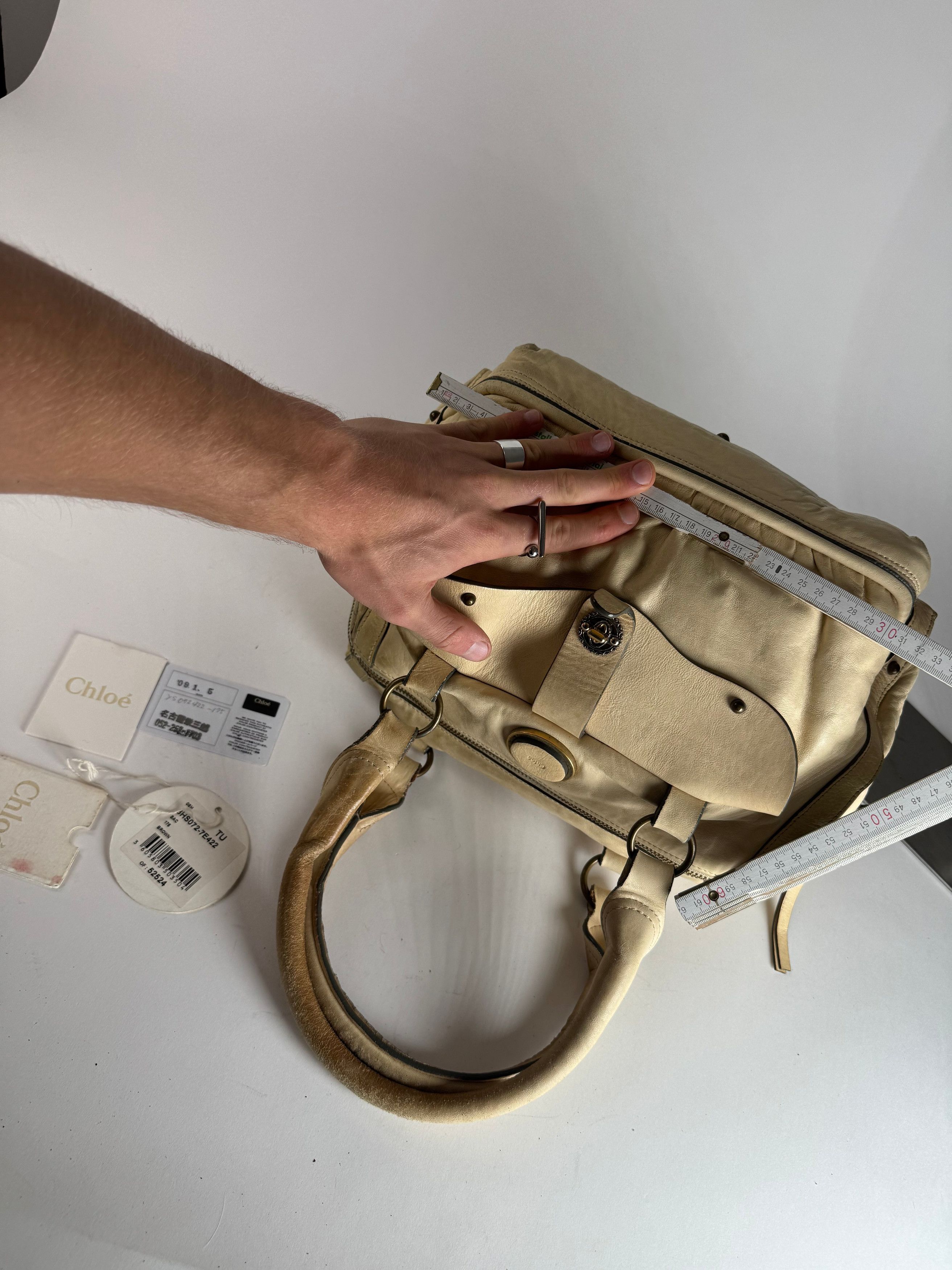 Chloe Vintage Leather Bag Beige Size ONE SIZE - 10 Thumbnail