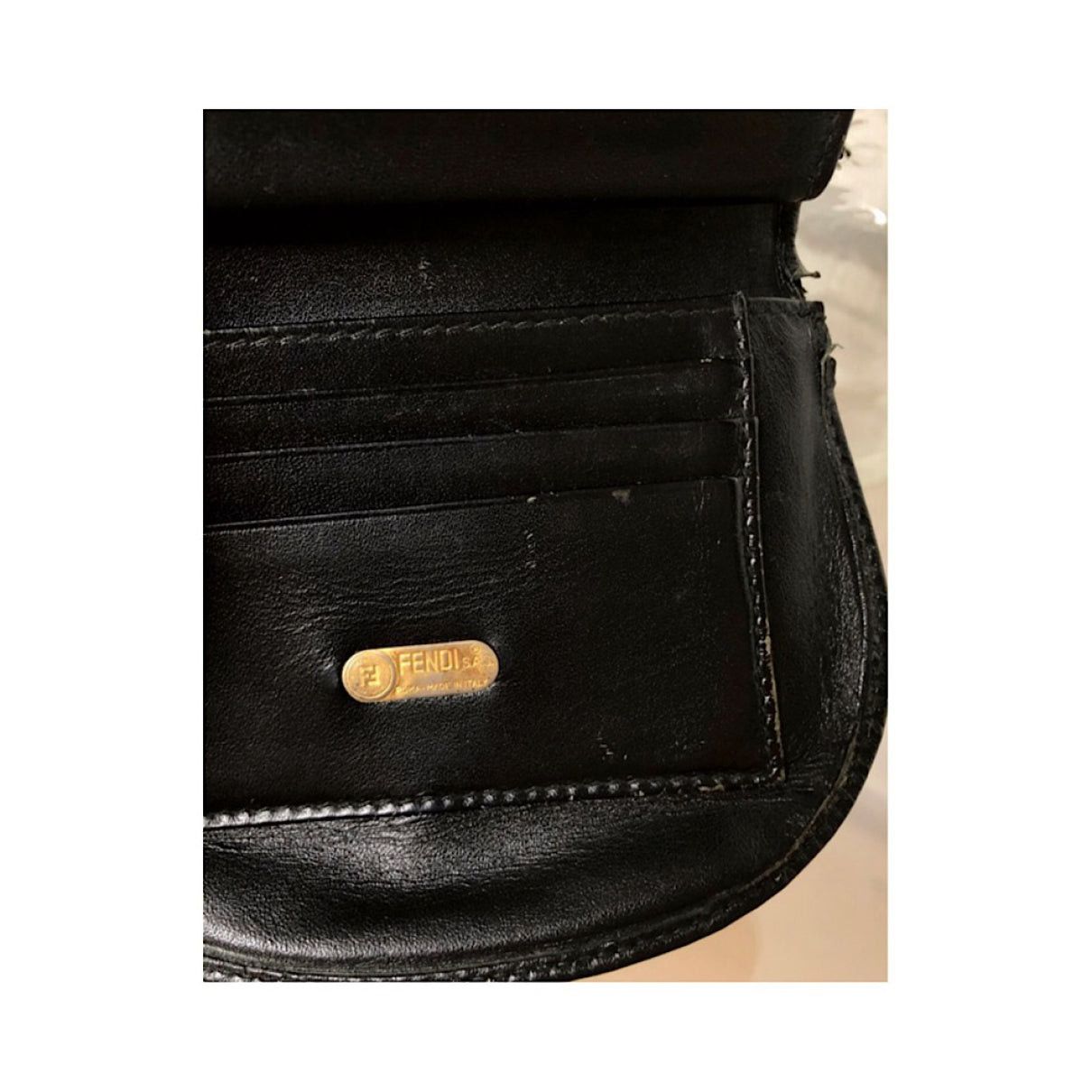 Fendi Baguette Black Leather Wallet Size ONE SIZE - 3 Thumbnail