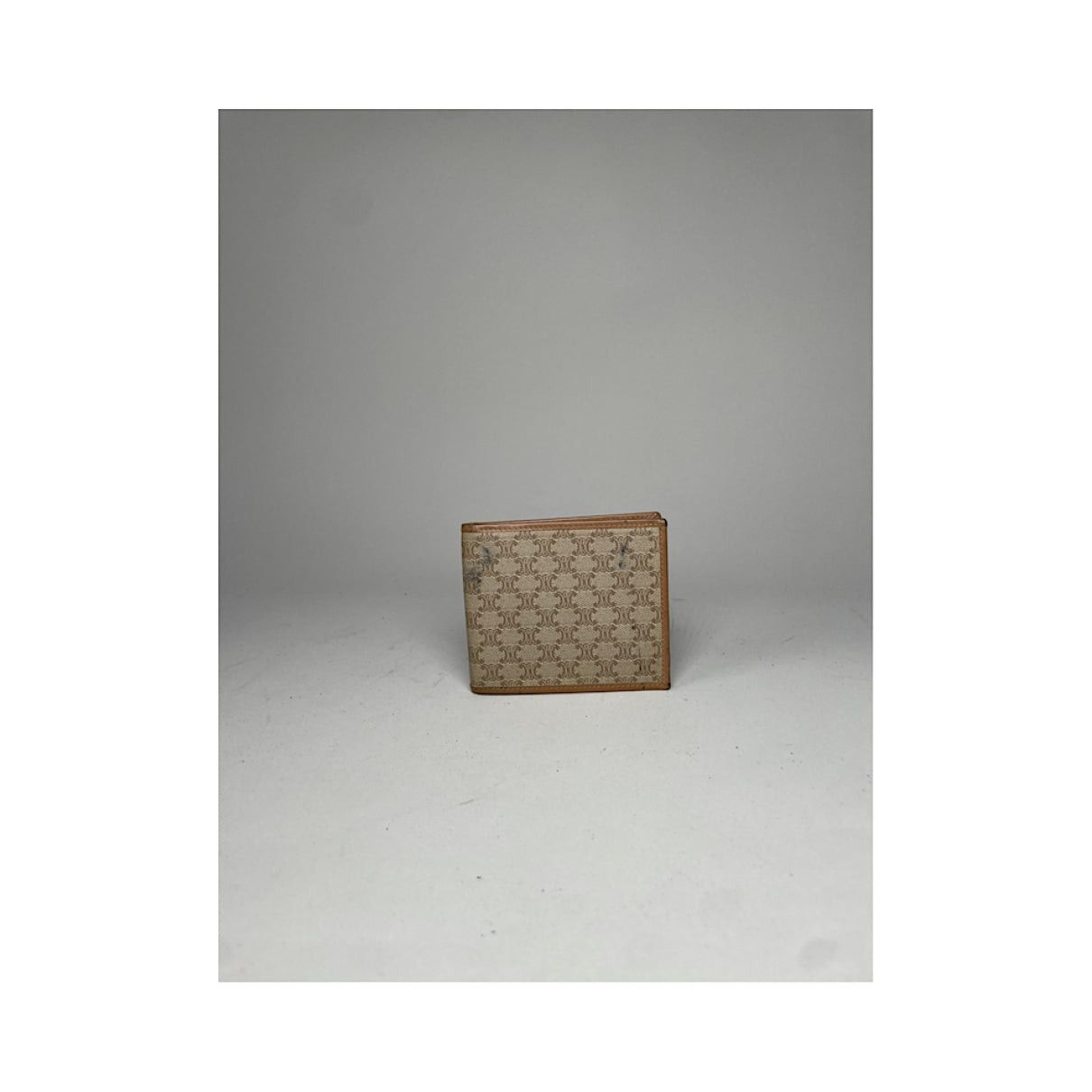 Celine Triomphe Vintage Beige Leather Wallet Size ONE SIZE - 3 Thumbnail
