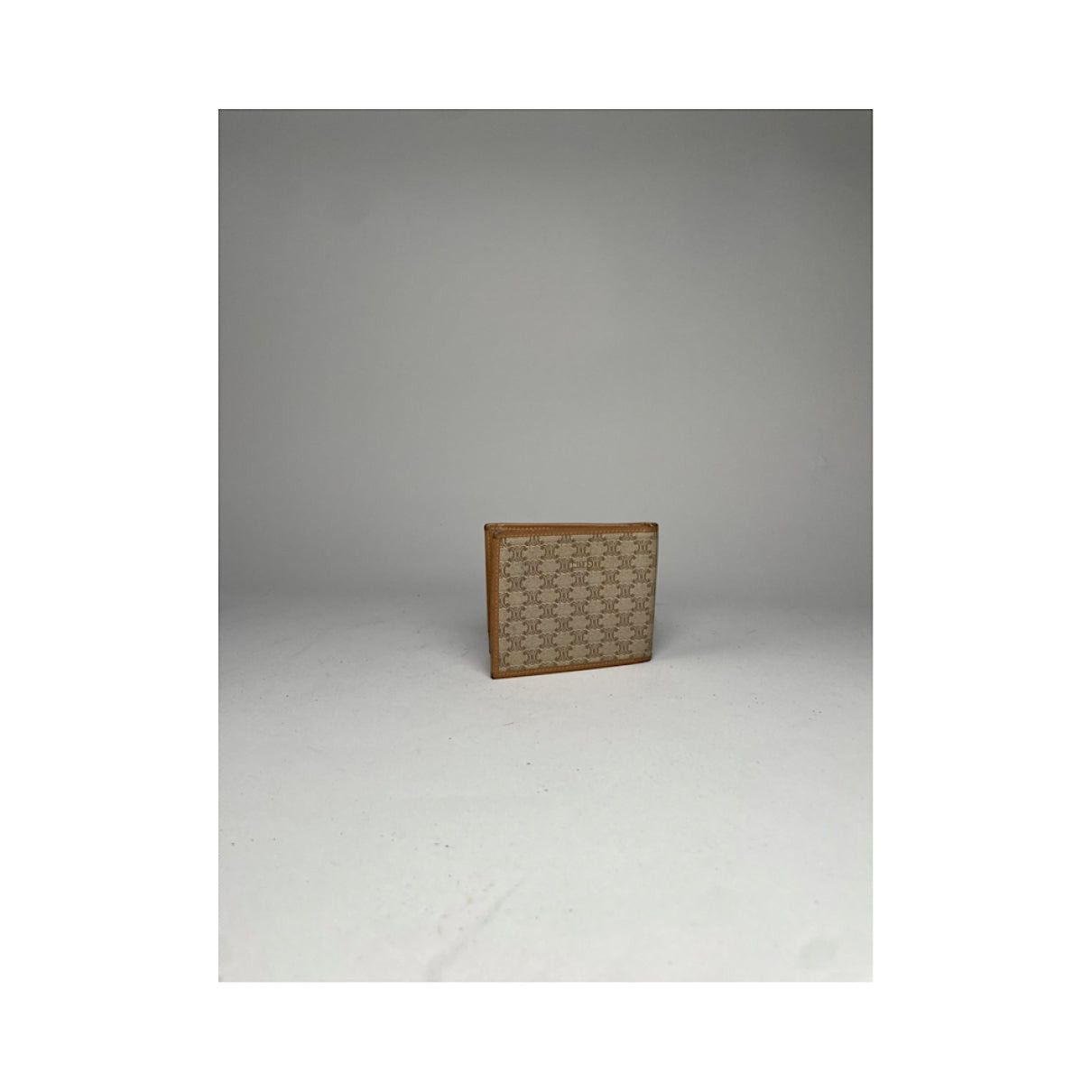 Celine Triomphe Vintage Beige Leather Wallet Size ONE SIZE - 5 Thumbnail