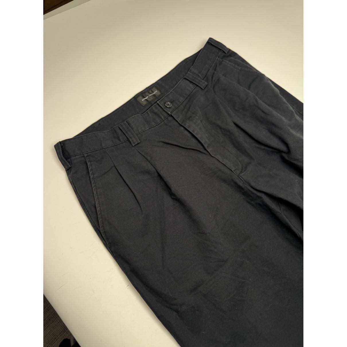 Kansai Yamamoto Navy Cotton Trouser Size 30" / US 8 / IT 44 - 2 Thumbnail