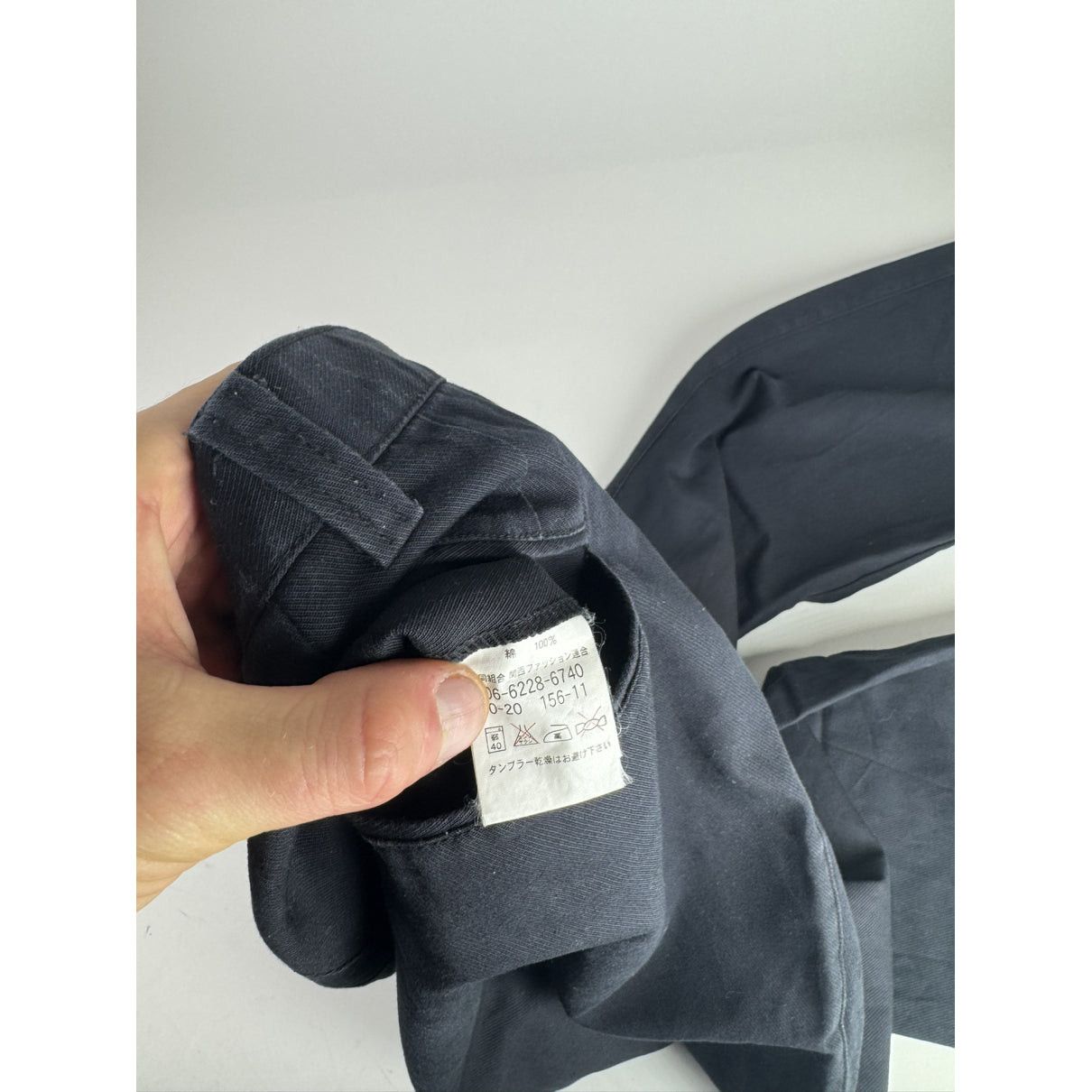 Kansai Yamamoto Navy Cotton Trouser Size 30" / US 8 / IT 44 - 5 Thumbnail