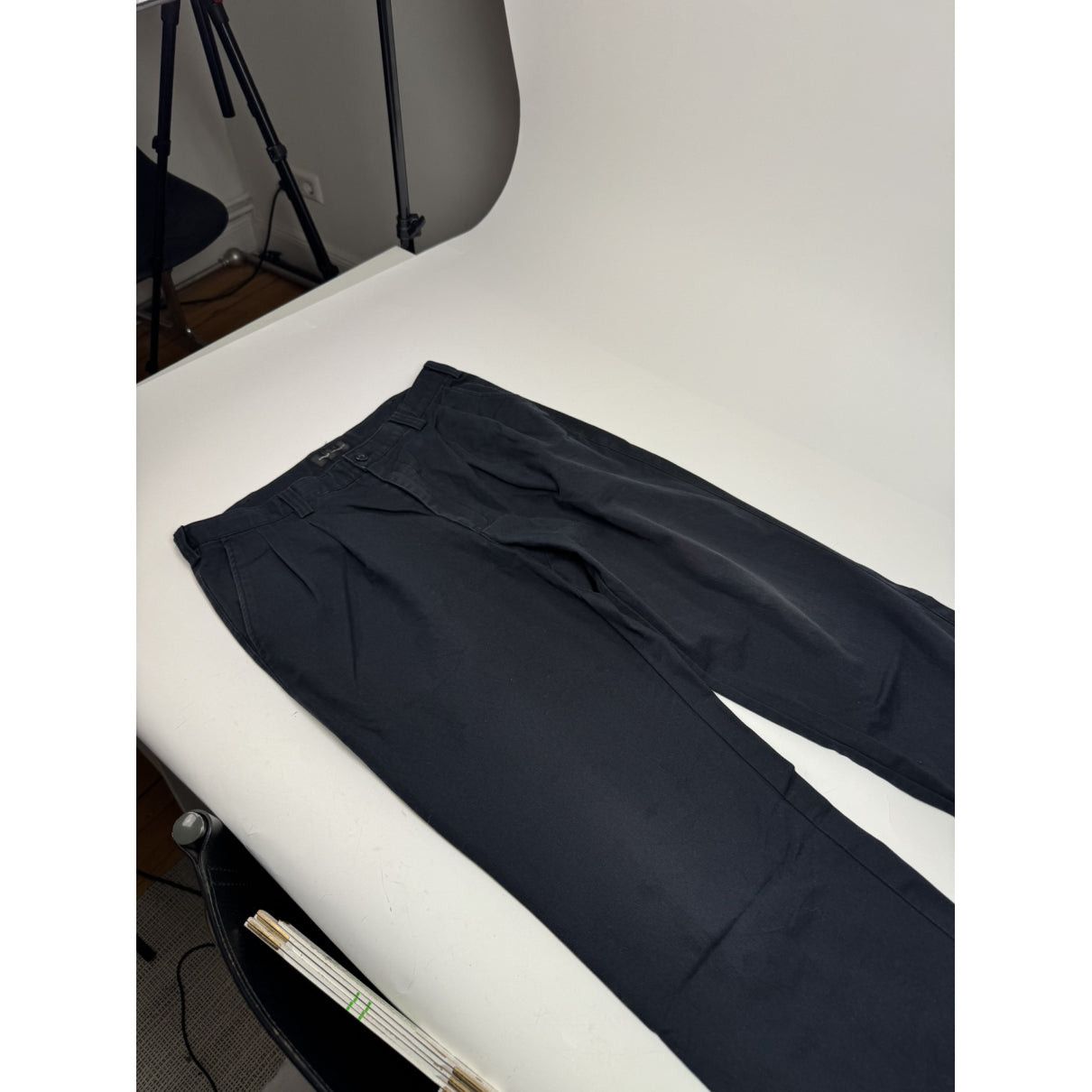 Kansai Yamamoto Navy Cotton Trouser Size 30" / US 8 / IT 44 - 3 Thumbnail