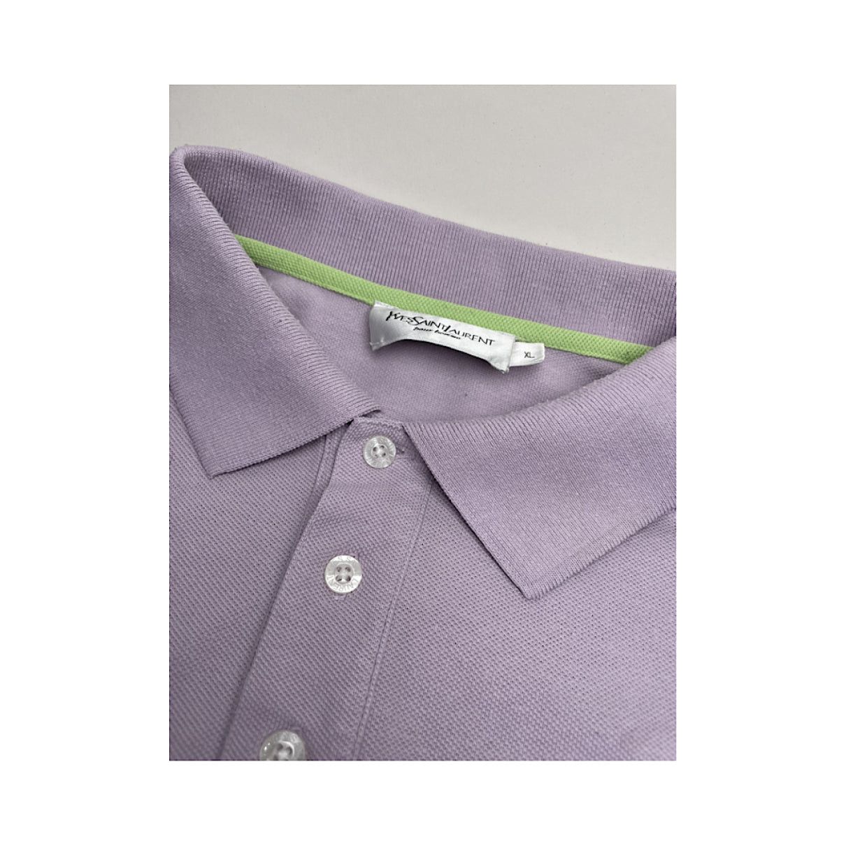 Yves Saint Laurent Purple Cotton Polo Shirt Size XL / US 12-14 / IT 48-50 - 4 Thumbnail