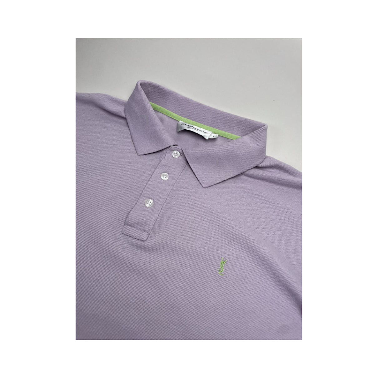 Yves Saint Laurent Purple Cotton Polo Shirt Size XL / US 12-14 / IT 48-50 - 2 Thumbnail