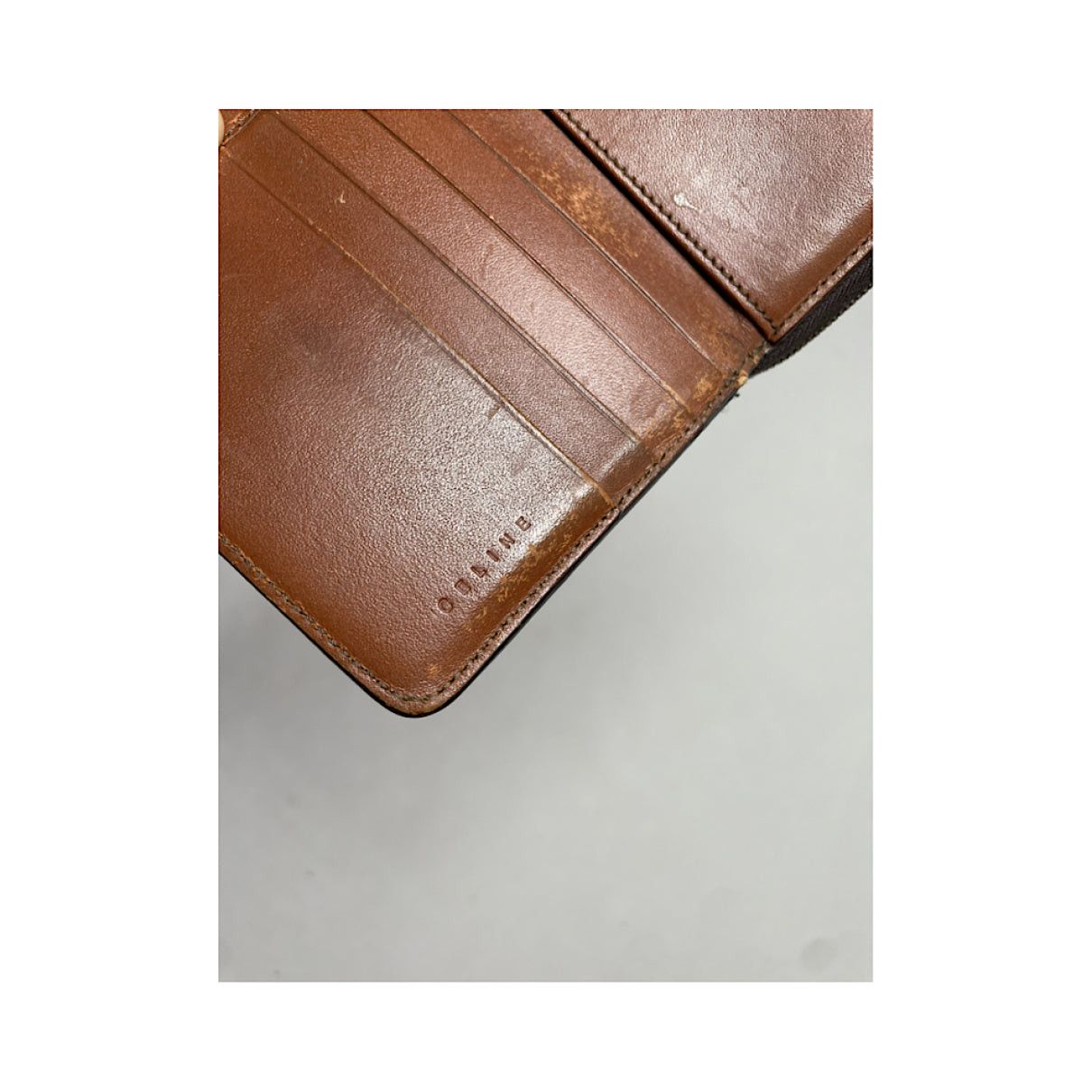 Celine Triomphe Vintage Brown Leather Wallet Size ONE SIZE - 3 Thumbnail