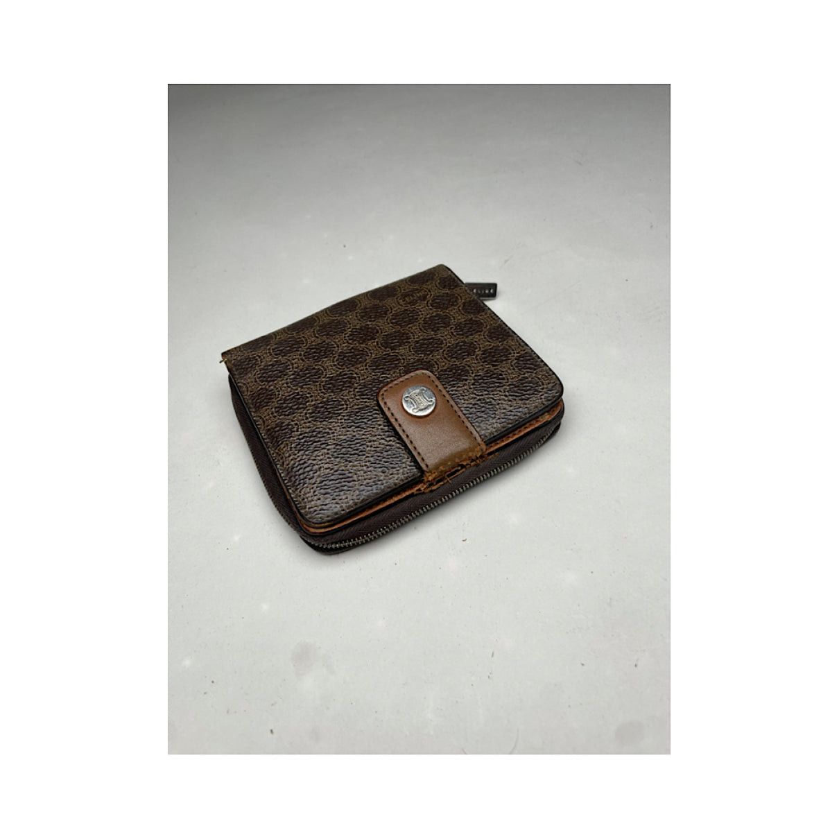 Celine Triomphe Vintage Brown Leather Wallet Size ONE SIZE - 5 Thumbnail