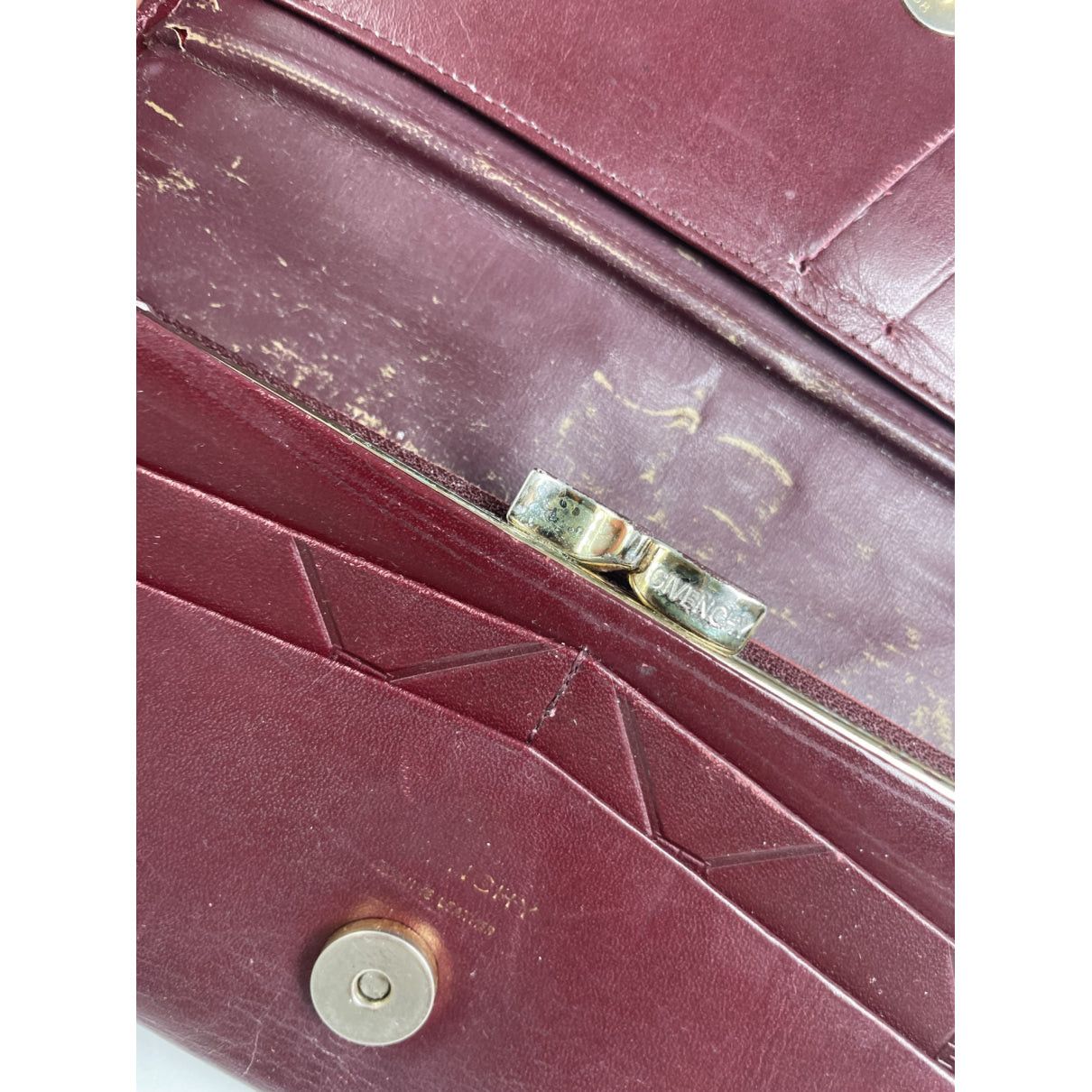 Givenchy Burgundy Leather Wallet Size ONE SIZE - 4 Thumbnail