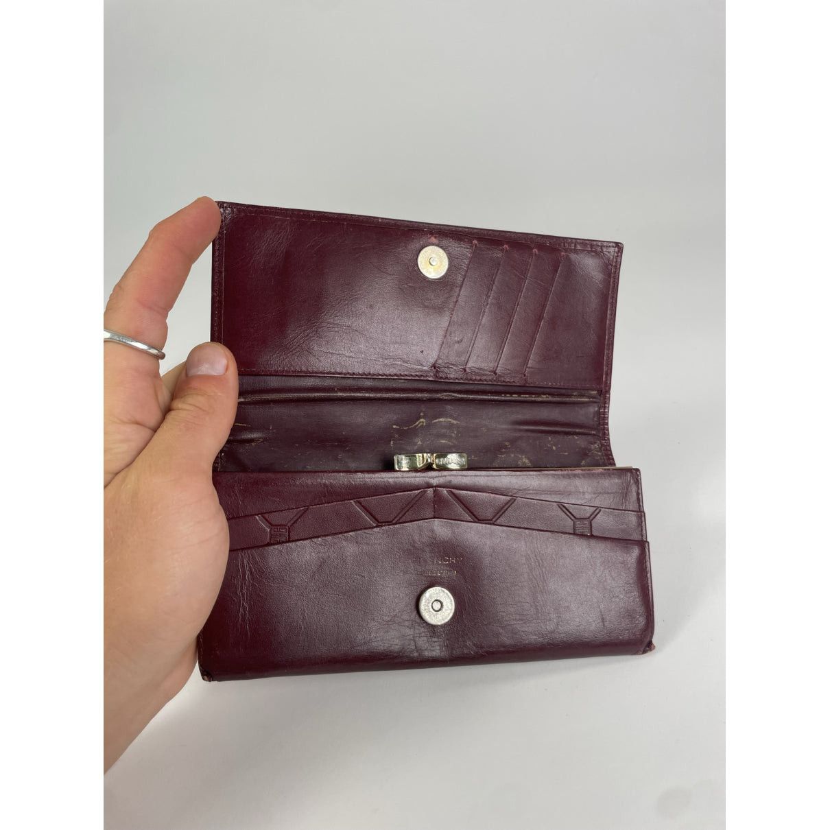 Givenchy Burgundy Leather Wallet Size ONE SIZE - 3 Thumbnail