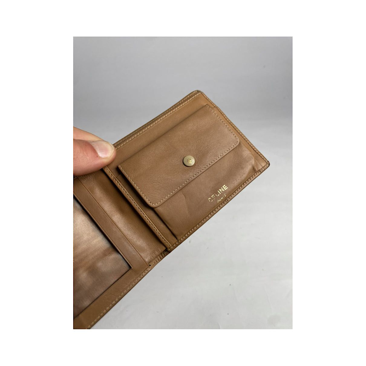 Celine Triomphe Beige Leather Wallet Size ONE SIZE - 5 Thumbnail
