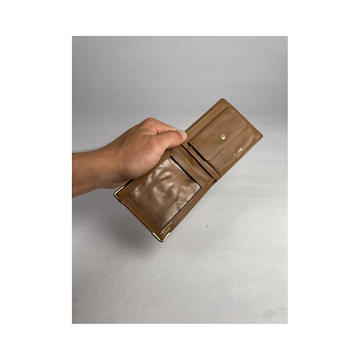 Celine Triomphe Beige Leather Wallet Size ONE SIZE - 4 Thumbnail