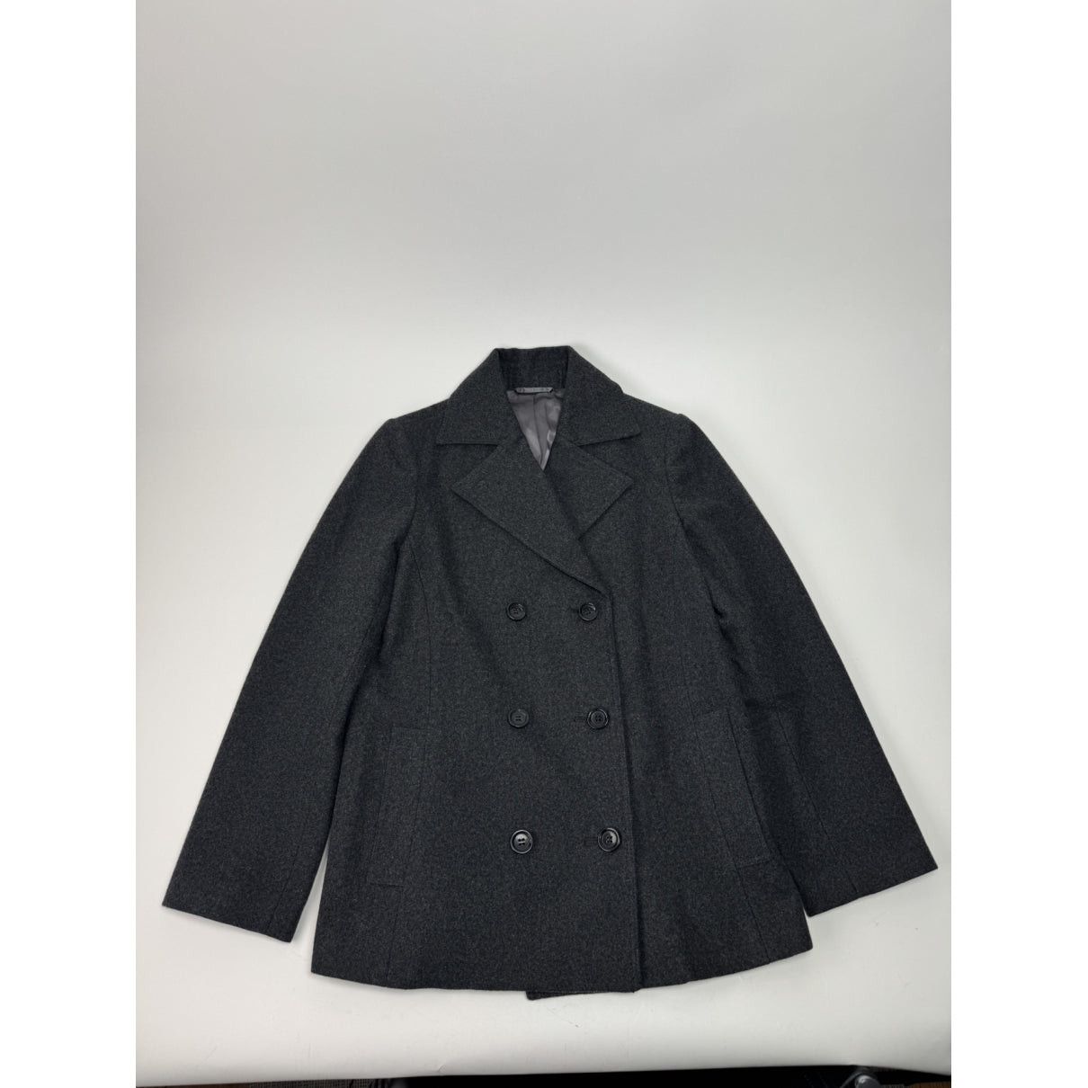 Burberry Kensington Anthracite Wool Trench Coat Size L / US 10 / IT 46 - 4 Thumbnail