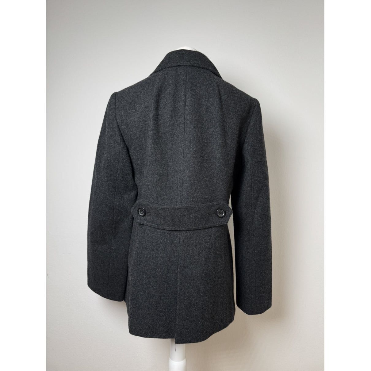 Burberry Kensington Anthracite Wool Trench Coat Size L / US 10 / IT 46 - 3 Thumbnail