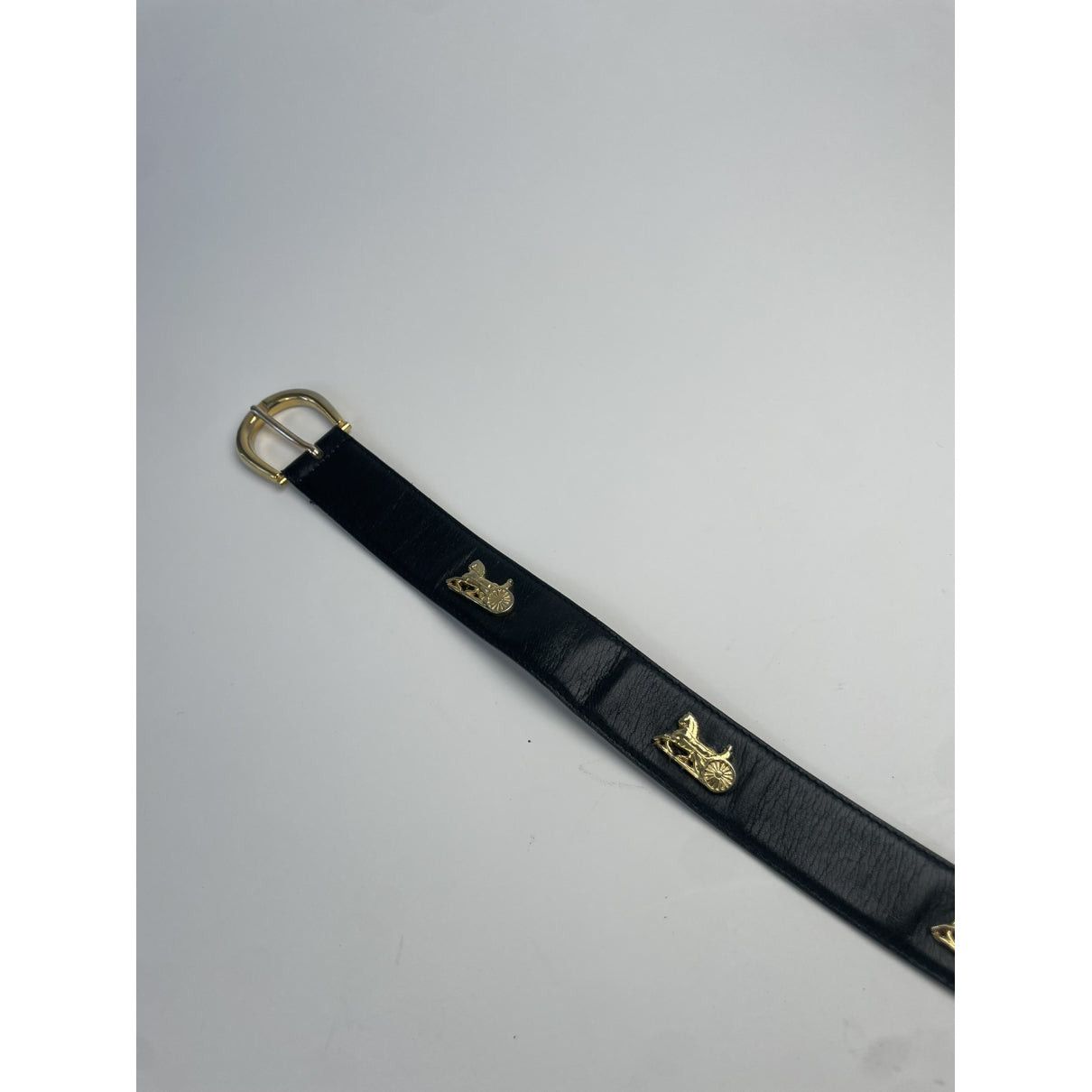 Celine Triomphe Black Leather Belt Size ONE SIZE - 5 Thumbnail