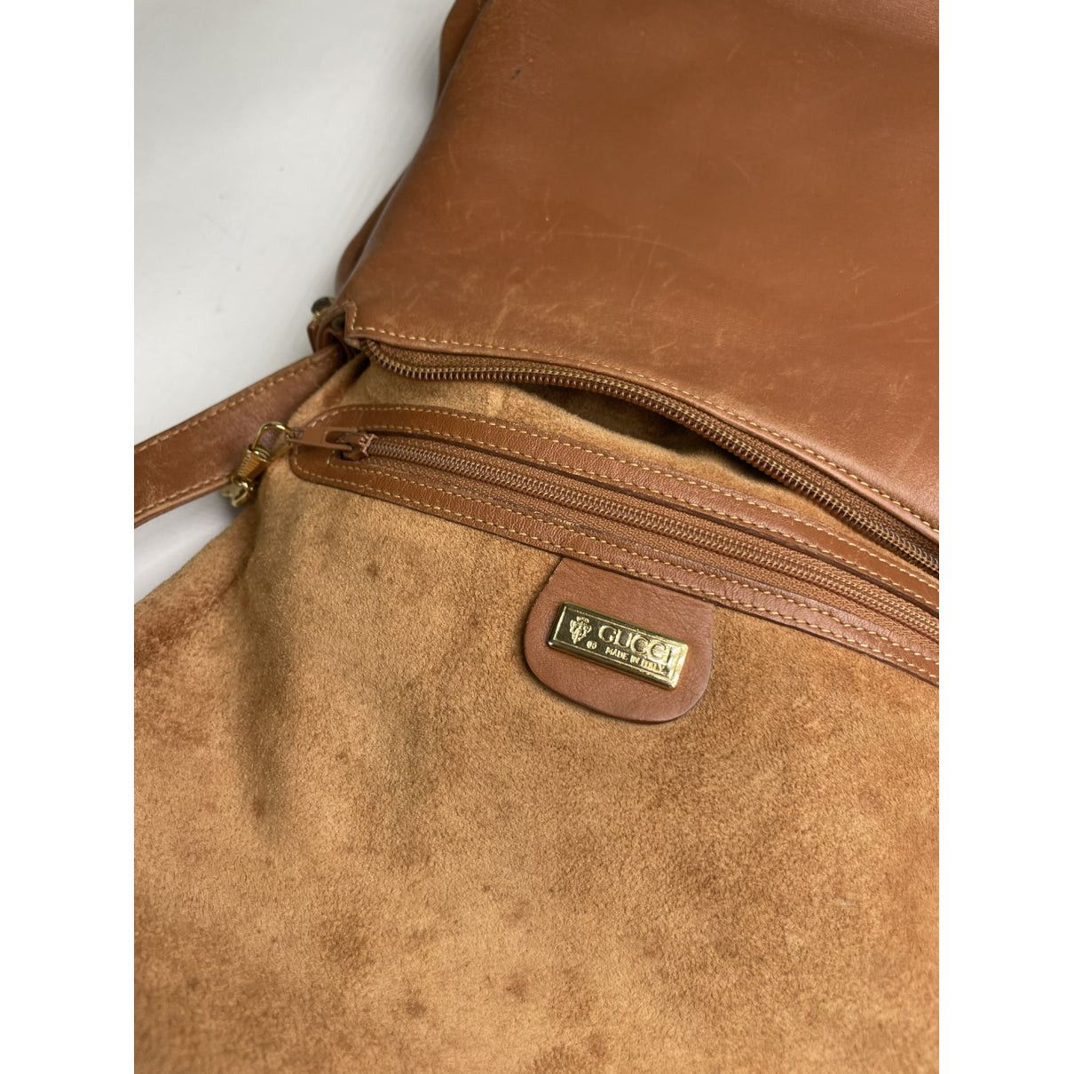 Gucci GG Marmont Bucket Brown Leather Handbag Size ONE SIZE - 4 Thumbnail