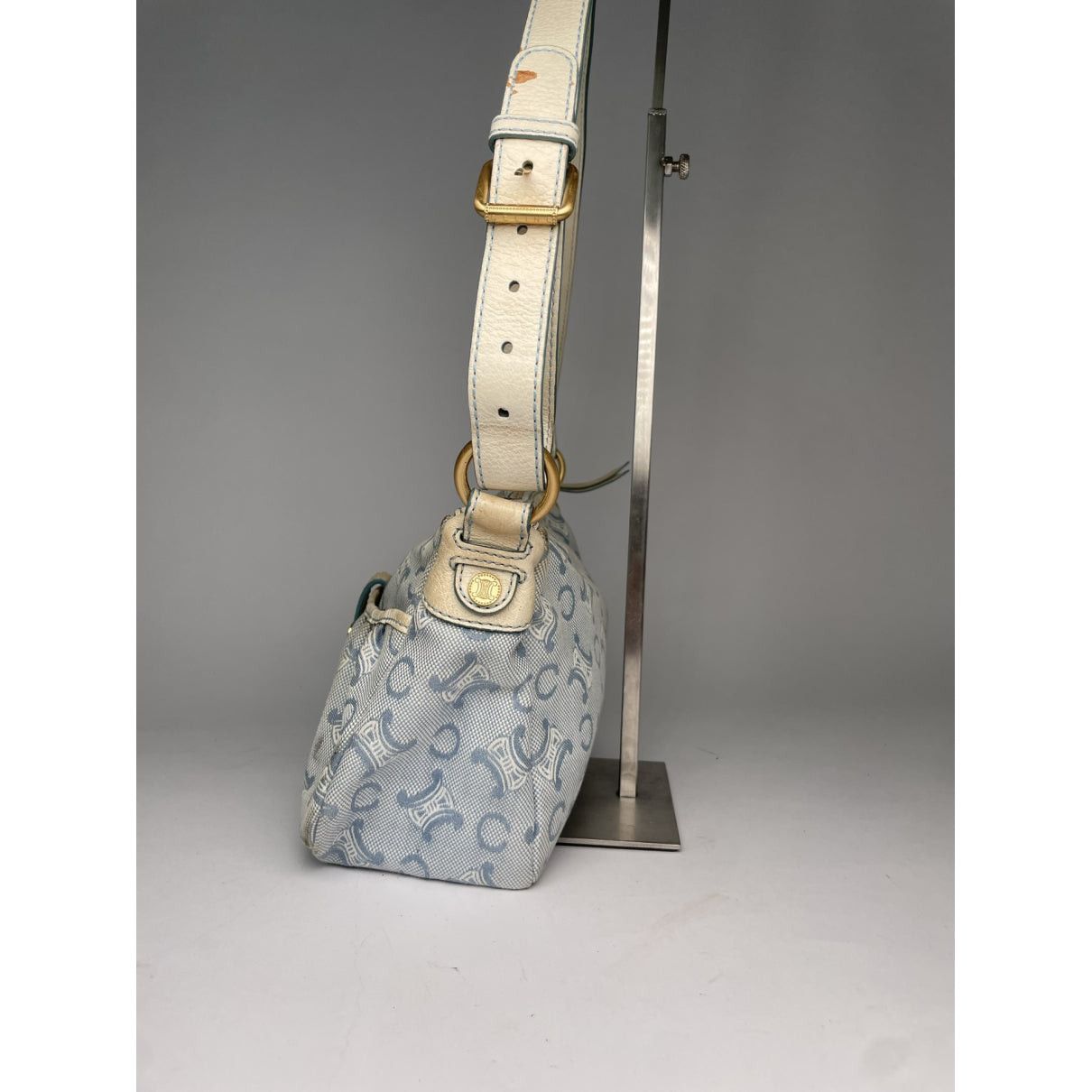 Celine SAC 16 BESACE White Cotton Handbag Size ONE SIZE - 4 Thumbnail