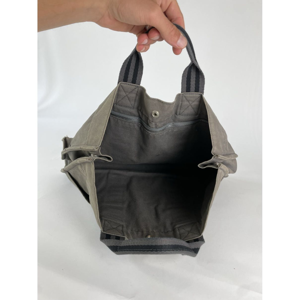 Other Hermès Grey Cotton Handbag Size ONE SIZE - 2 Thumbnail
