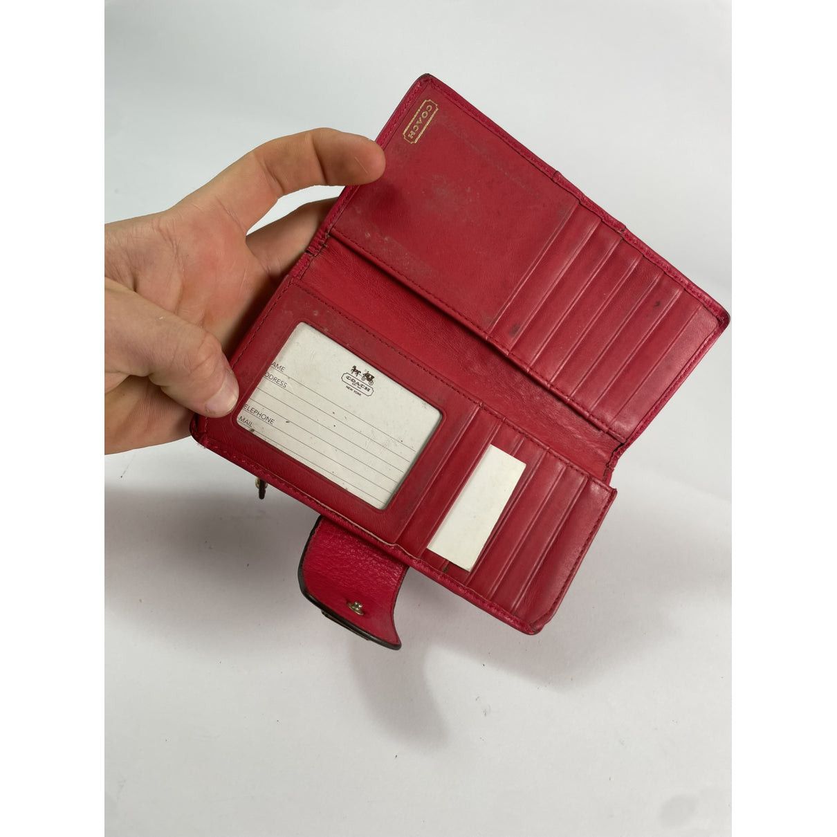 Coach Pink Leather Wallet Size ONE SIZE - 3 Thumbnail