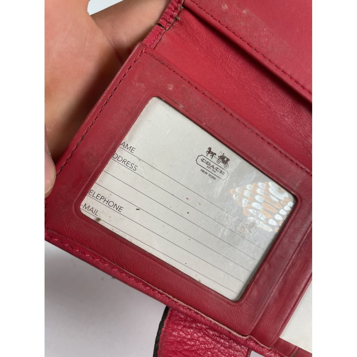 Coach Pink Leather Wallet Size ONE SIZE - 4 Thumbnail