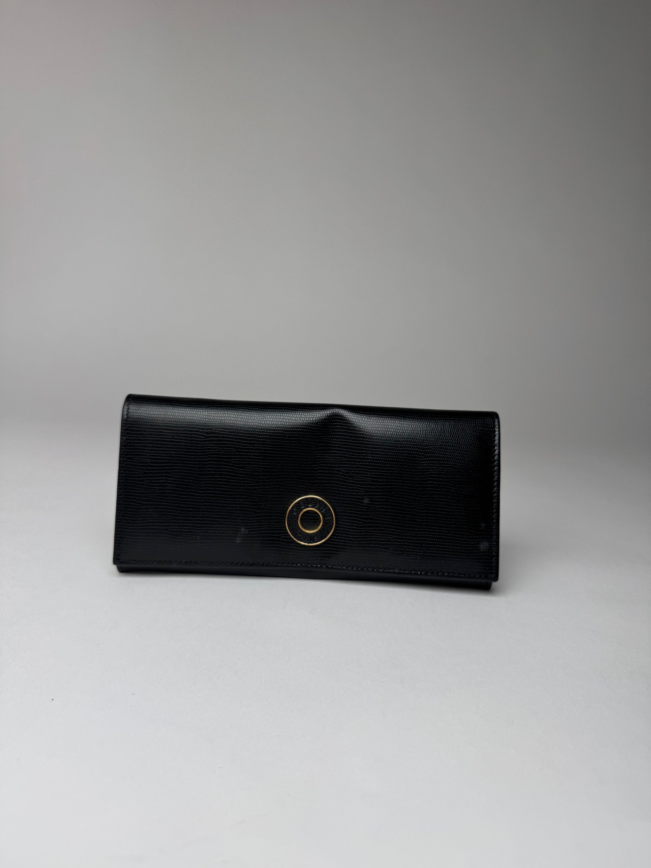 Celine Vintage Paris Leather Triomphe Wallet Black Size ONE SIZE - 8 Thumbnail