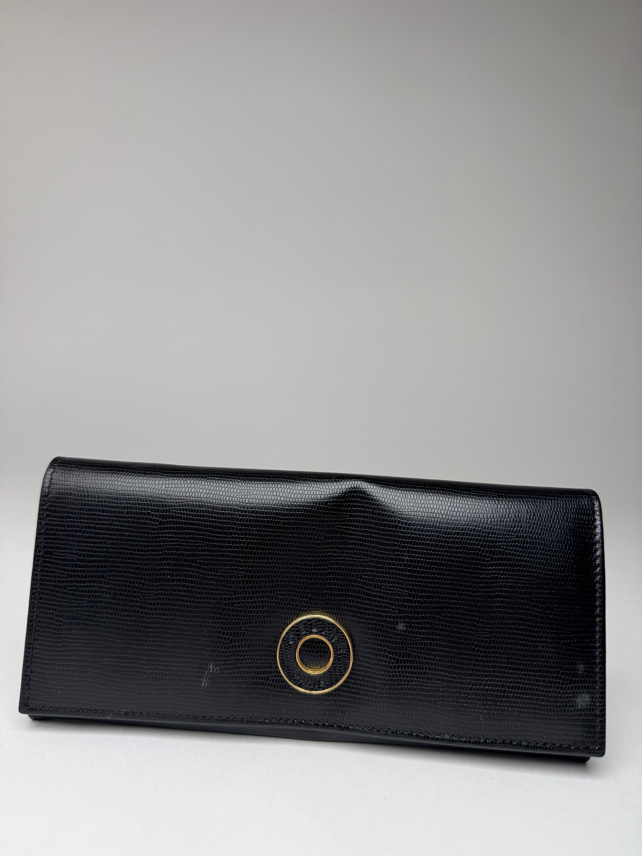 Celine Vintage Paris Leather Triomphe Wallet Black Size ONE SIZE - 5 Thumbnail
