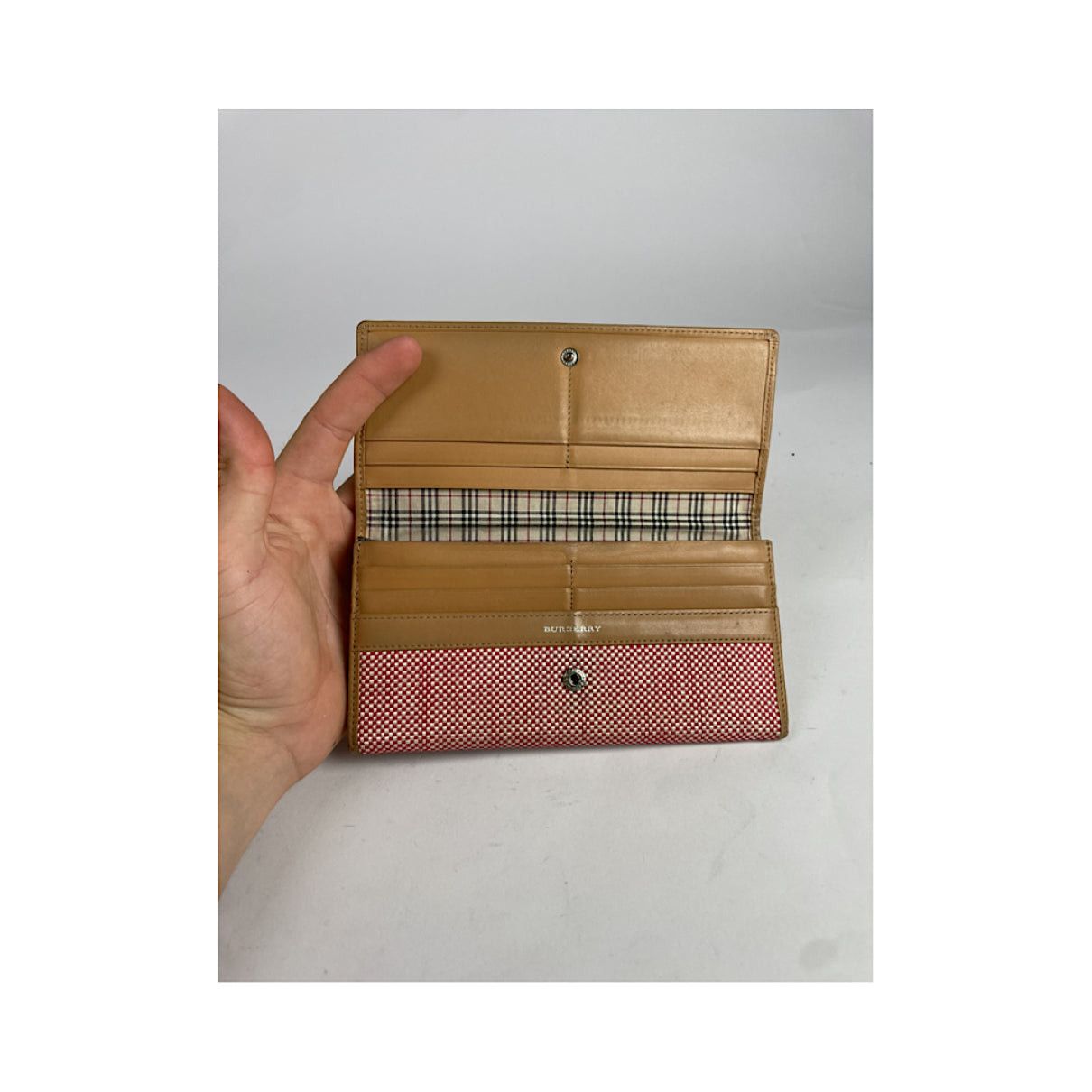 Burberry Red Leather Wallet Size ONE SIZE - 4 Thumbnail