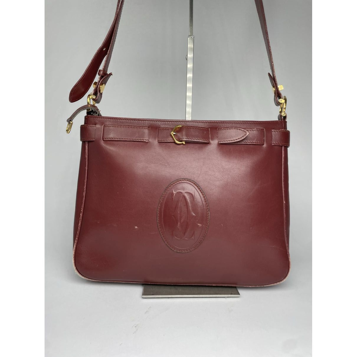 Cartier Seau Burgundy Patent Leather Handbag Size ONE SIZE - 5 Thumbnail