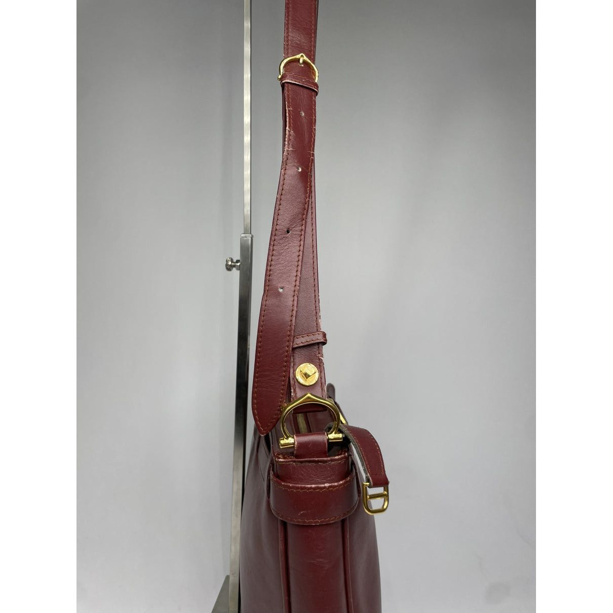 Cartier Seau Burgundy Patent Leather Handbag Size ONE SIZE - 3 Thumbnail